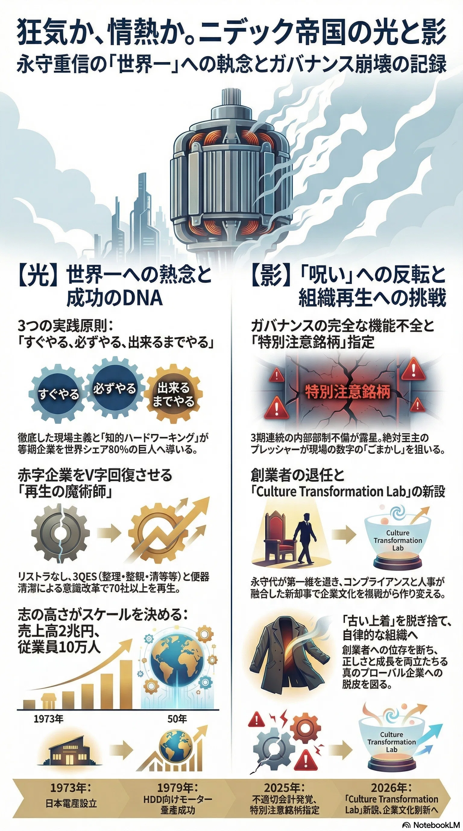 狂気と執念のモーター帝国】永守重信、絶対君主の栄光と「すぐやる
