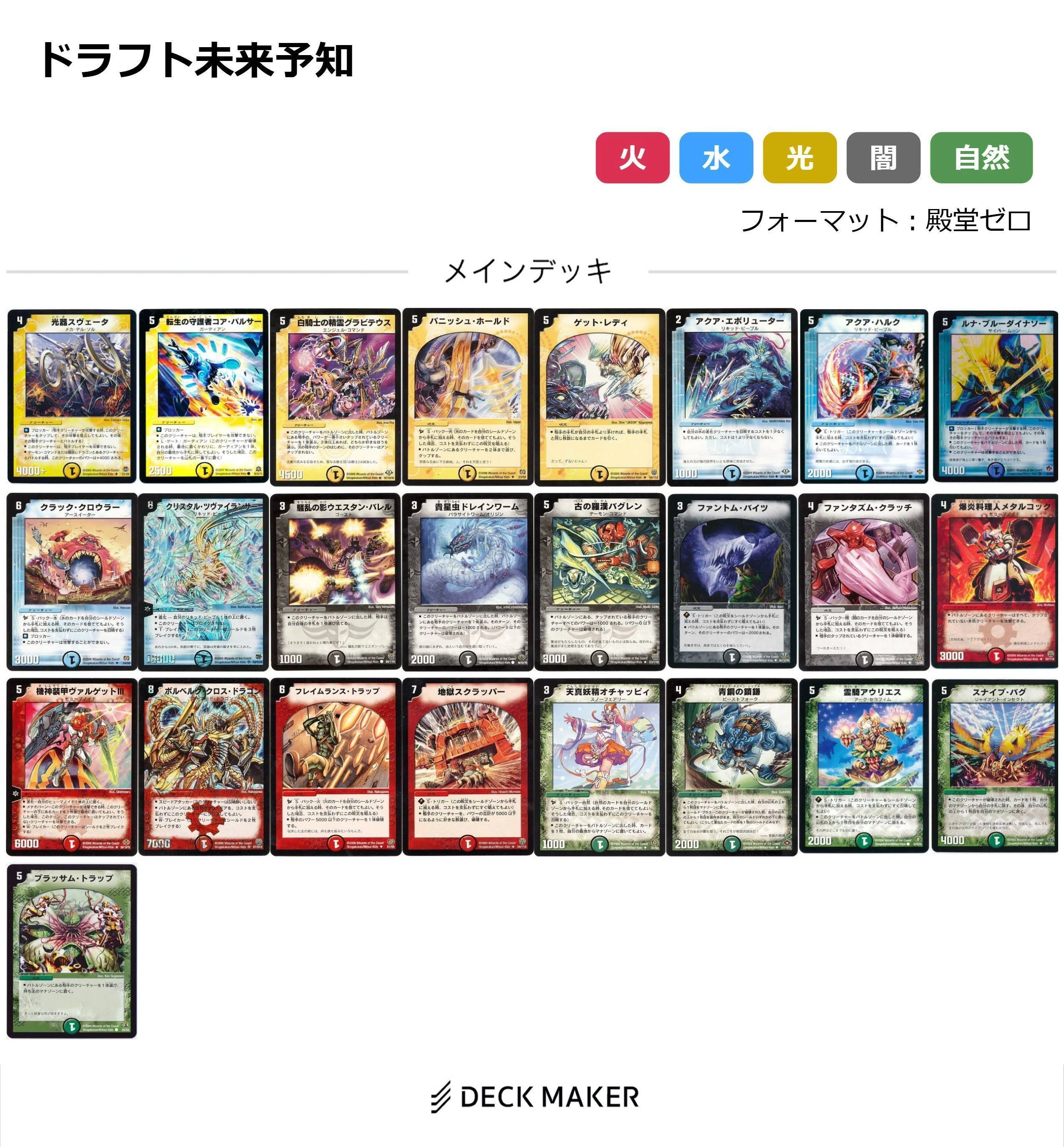デュエマ旧枠ドラフト(～聖拳編＋α)のリスト｜シオザキ