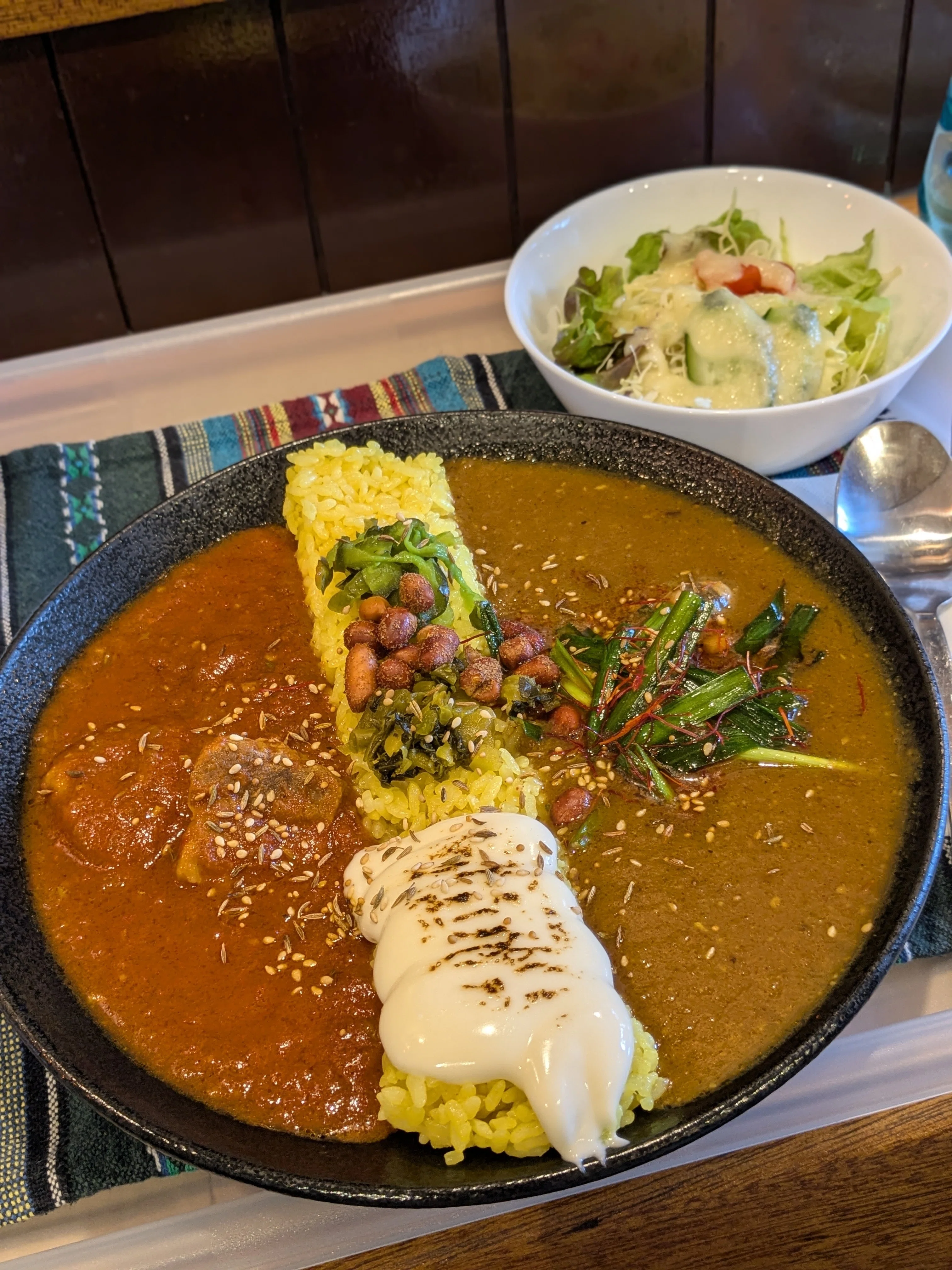カレー 2種あいがけカレー@SPICE BEAR(愛知県愛西市)｜バババイン