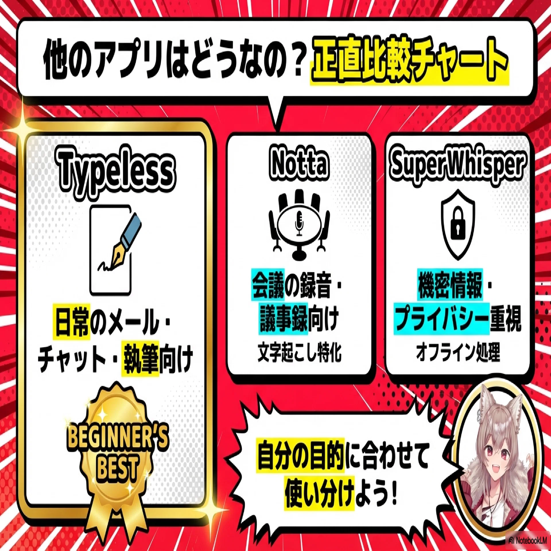 Typeless】AI音声入力アプリを徹底比較！初心者が今すぐ使うべき1本は