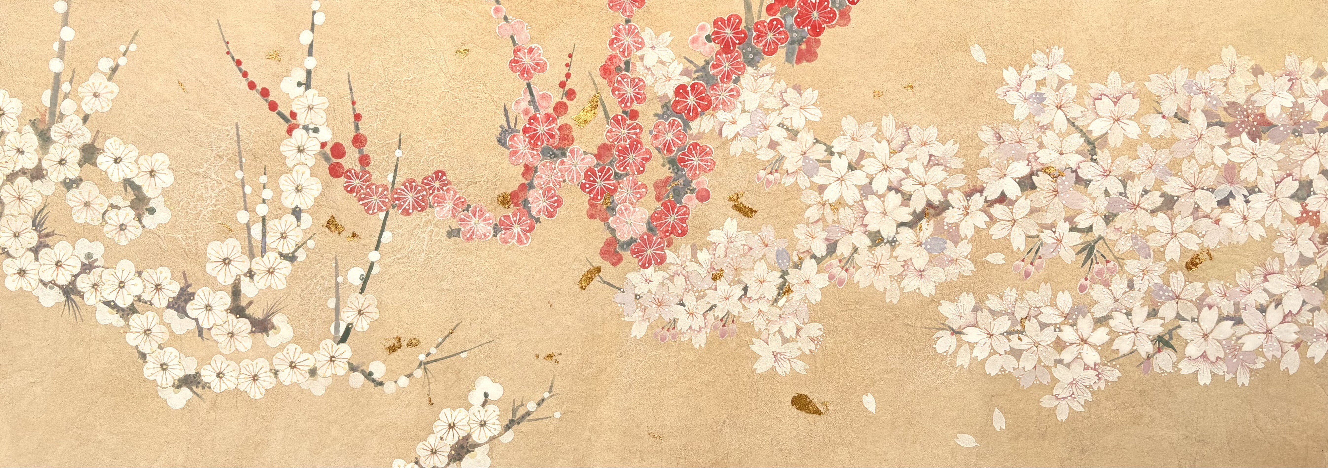 吉兆を描く人──藤原郁子が創造する現代花鳥画の縁起美学｜ギャラリーワオ