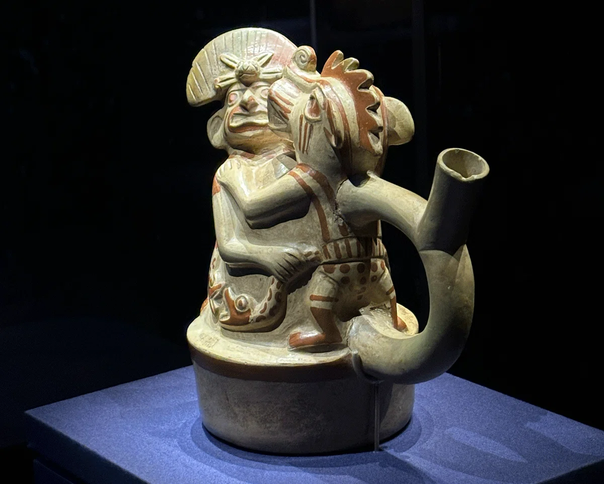 【 モチェ文化 兵士象形鐙壺 】　プレ・インカ文明 マチュピチュ展がめっちゃ楽しかった話｜アートラーメン