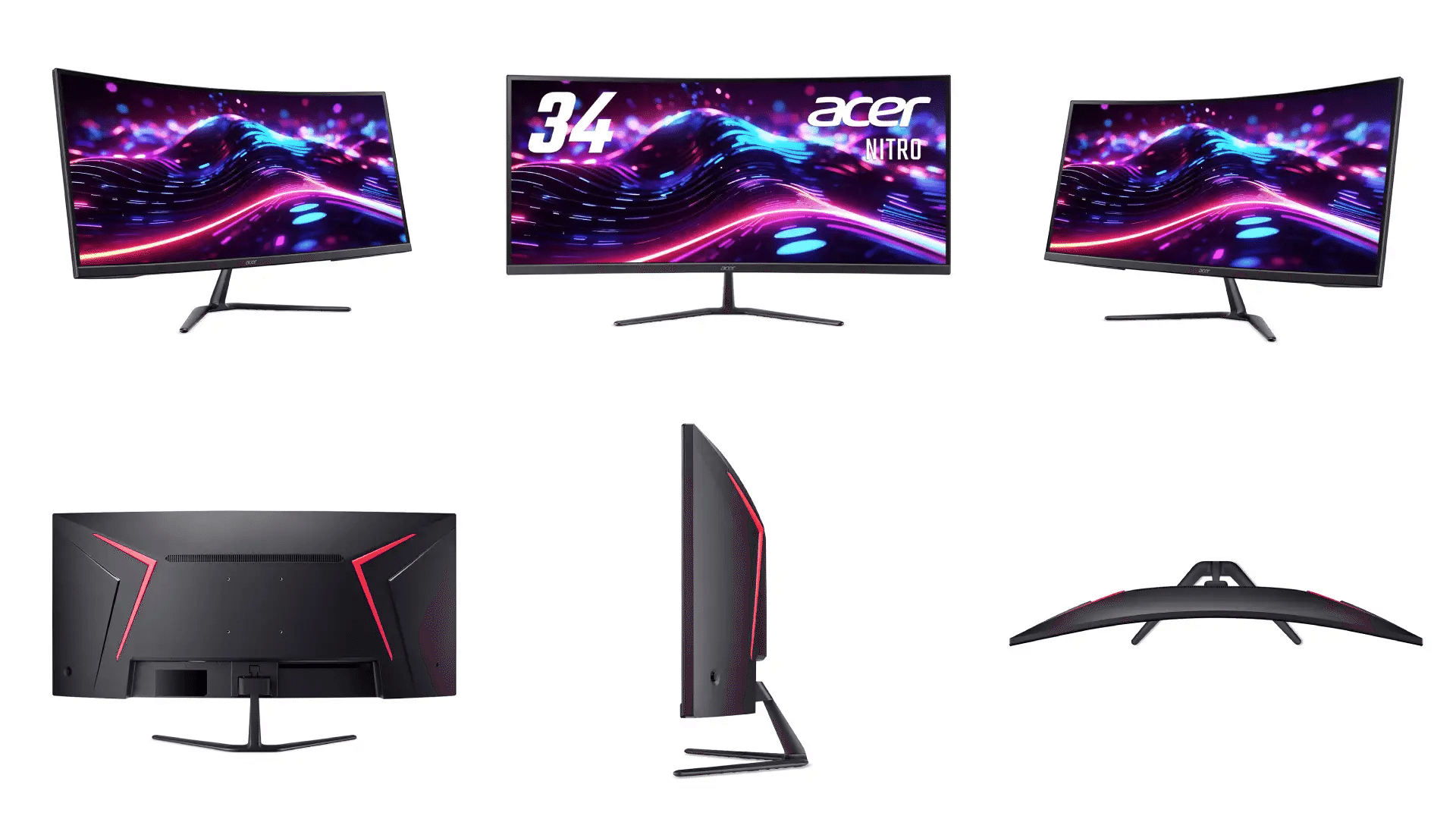 Acer、1500R湾曲パネル採用のゲーミングモニター「Nitro ED0」シリーズ