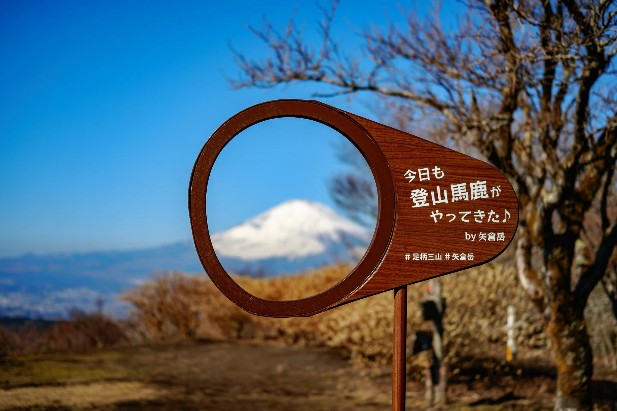 奈良間茂　ヒマラヤ　人類未踏のサカナの尻尾　山岳風景アートプリント 額装品 富士を覗くとき、富士もまたこちらを覗いてた矢倉岳。｜しみじみ山歩き