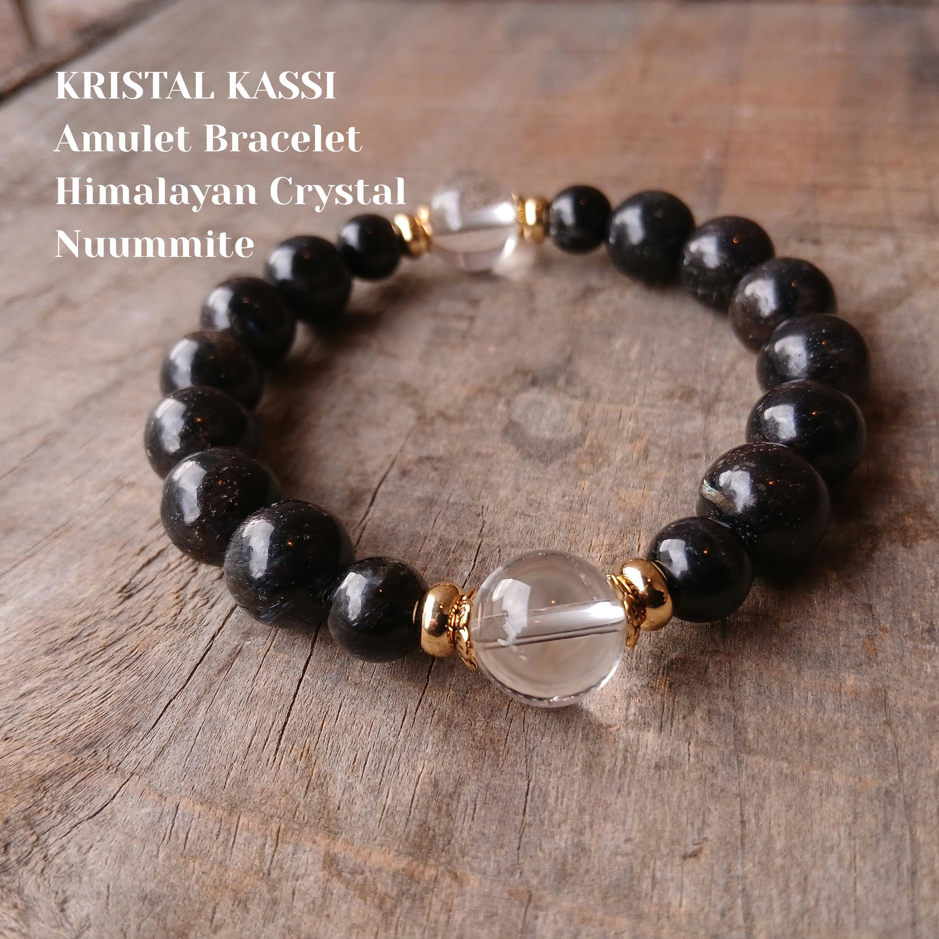強力浄化 ヒマラヤ水晶,ヌーマイトブレスレット｜masa