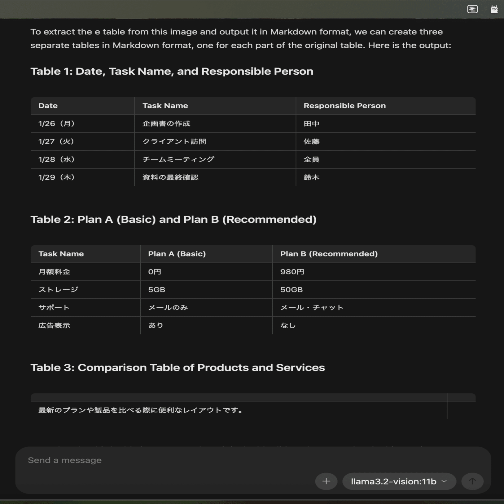 Llama3.2-vision:11b動作報告【OCR成功※オフライン可】｜山田伝記