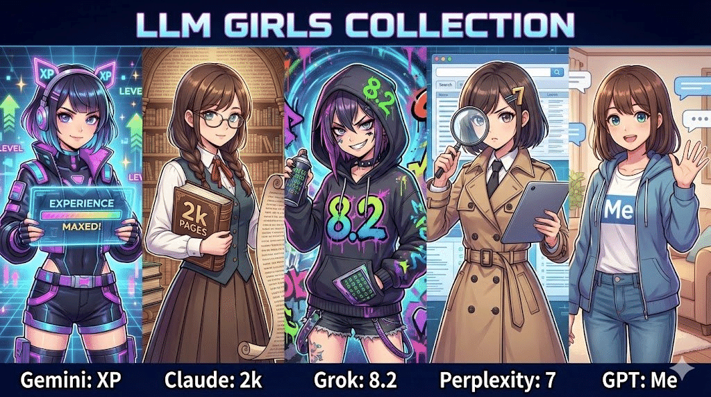 5大LLM｜朝日 なずな