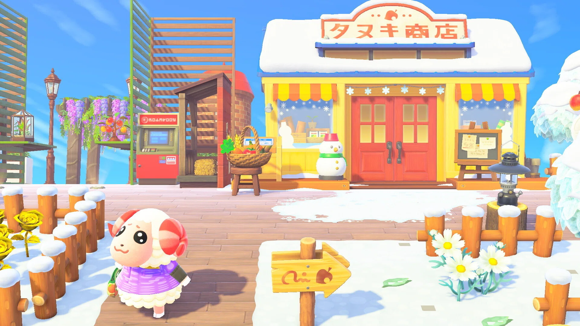 あつ森 島クリエイト たぬき商店の周り編｜ピクトさん