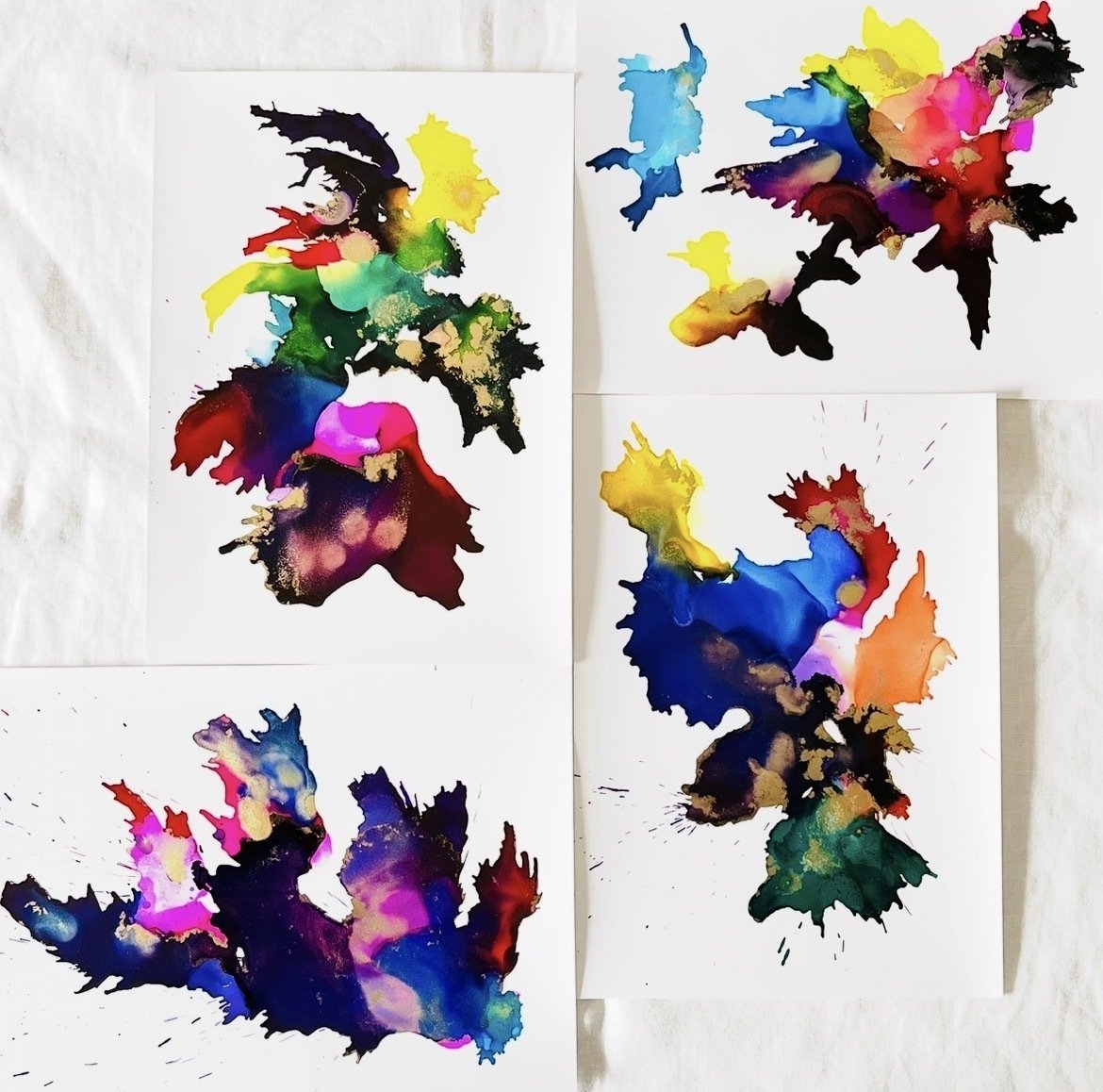 絵画作品の新作紹介「1day:4emotion」｜atelier nolla / 篠田はるか