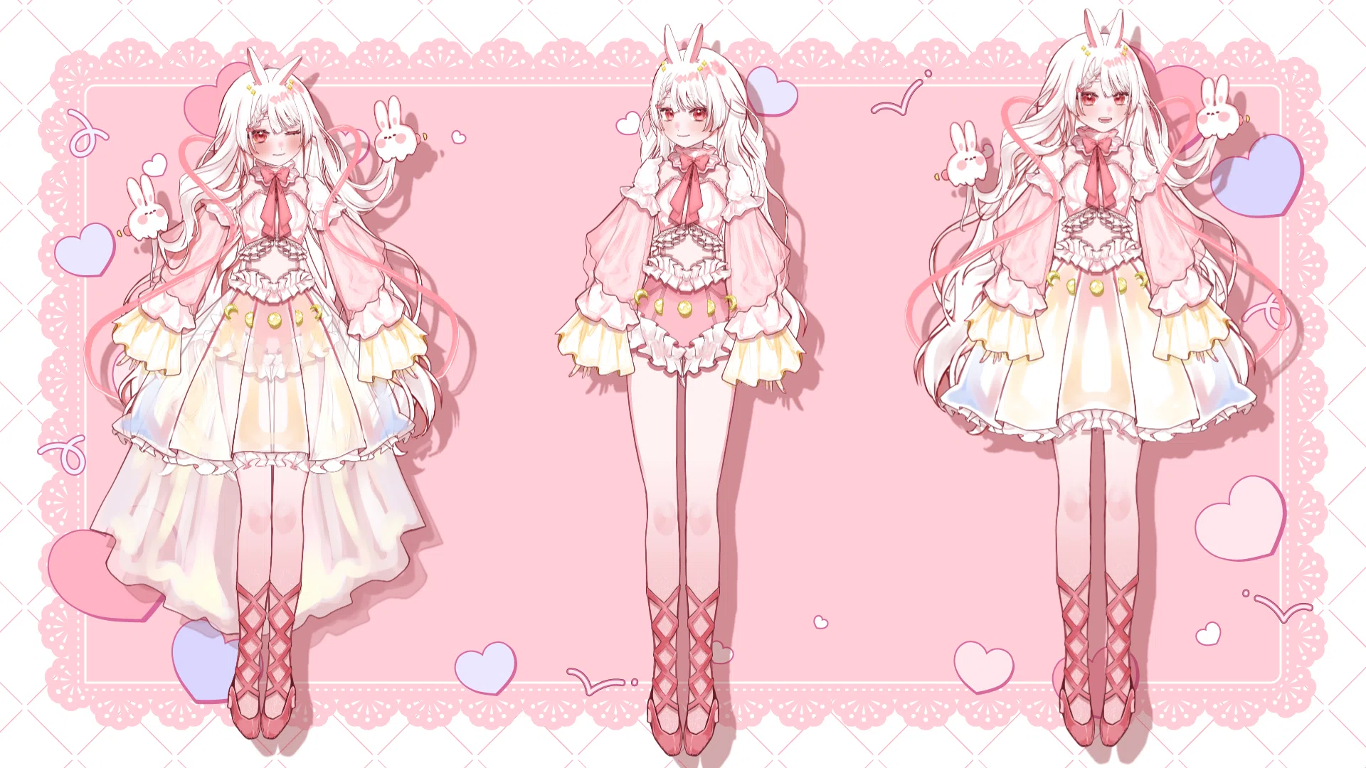 ✨販売開始✨月うさぎモチーフの女の子🐇🌙｜杏仁屋/annin_Live2D