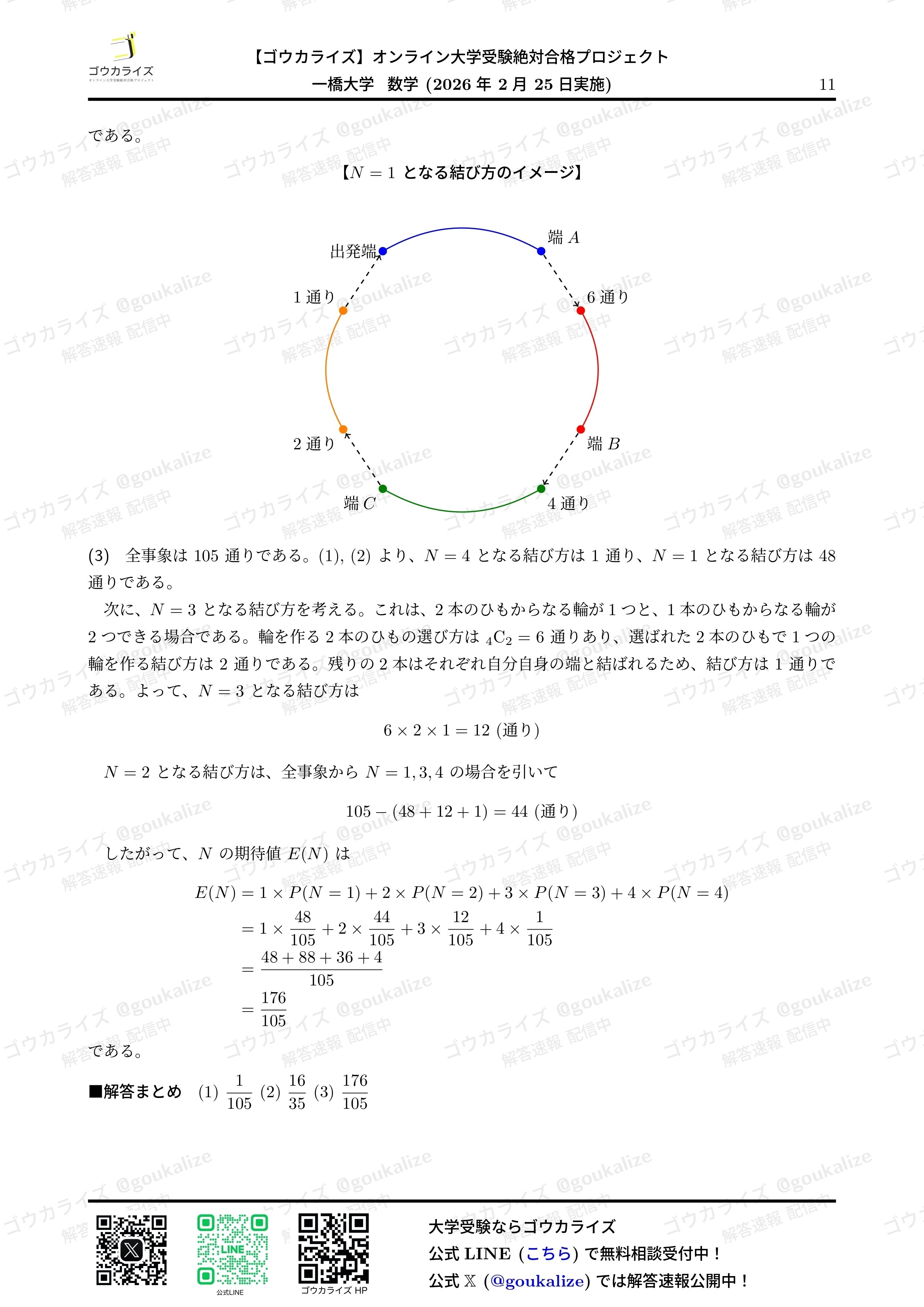 2026年解答速報】一橋大学 数学｜ゴウカライズ (オンライン学習塾)