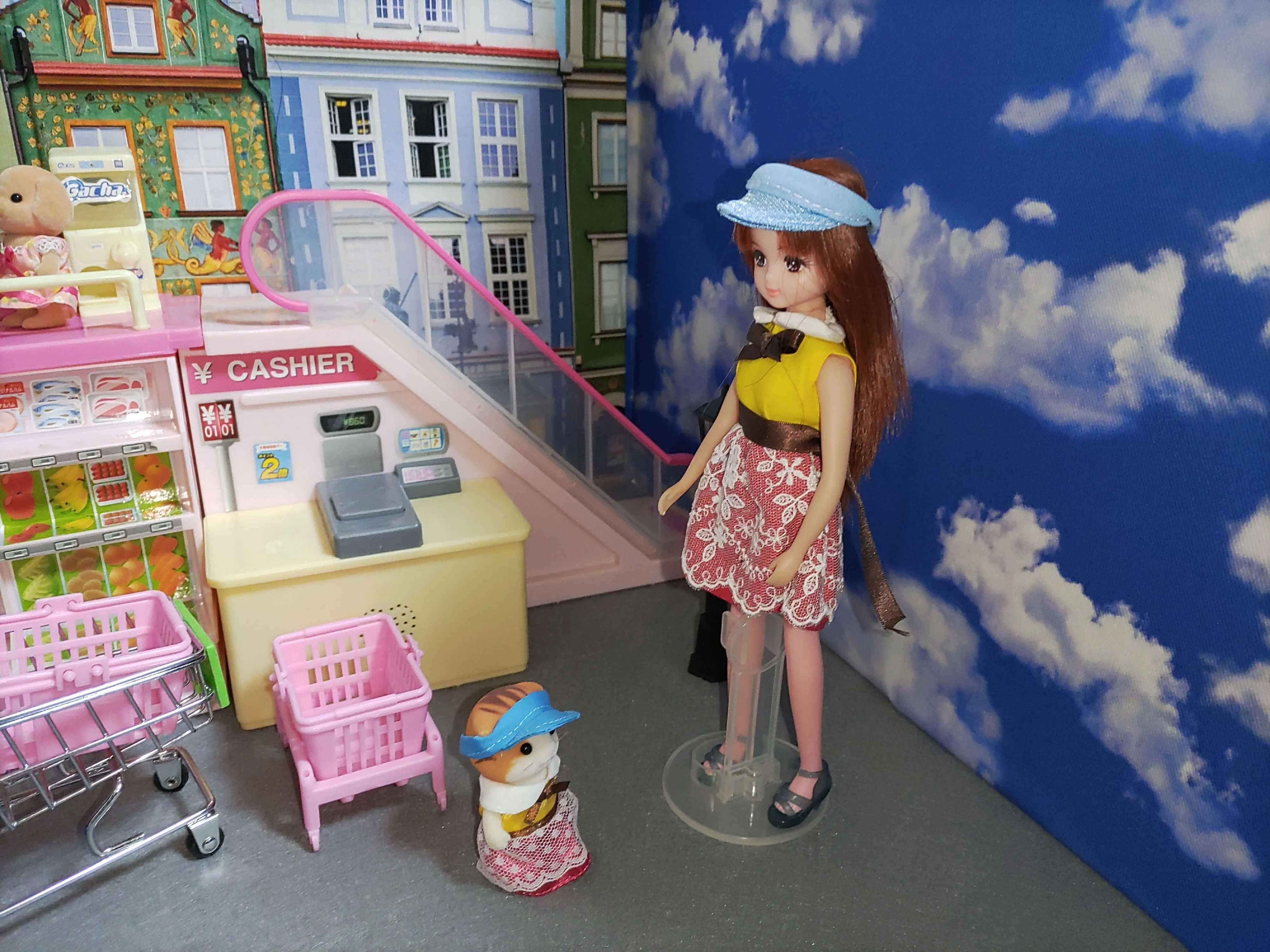 スーパーマーケットでお買物、リカちゃん創作小説｜瑠璃色 感謝の祈り