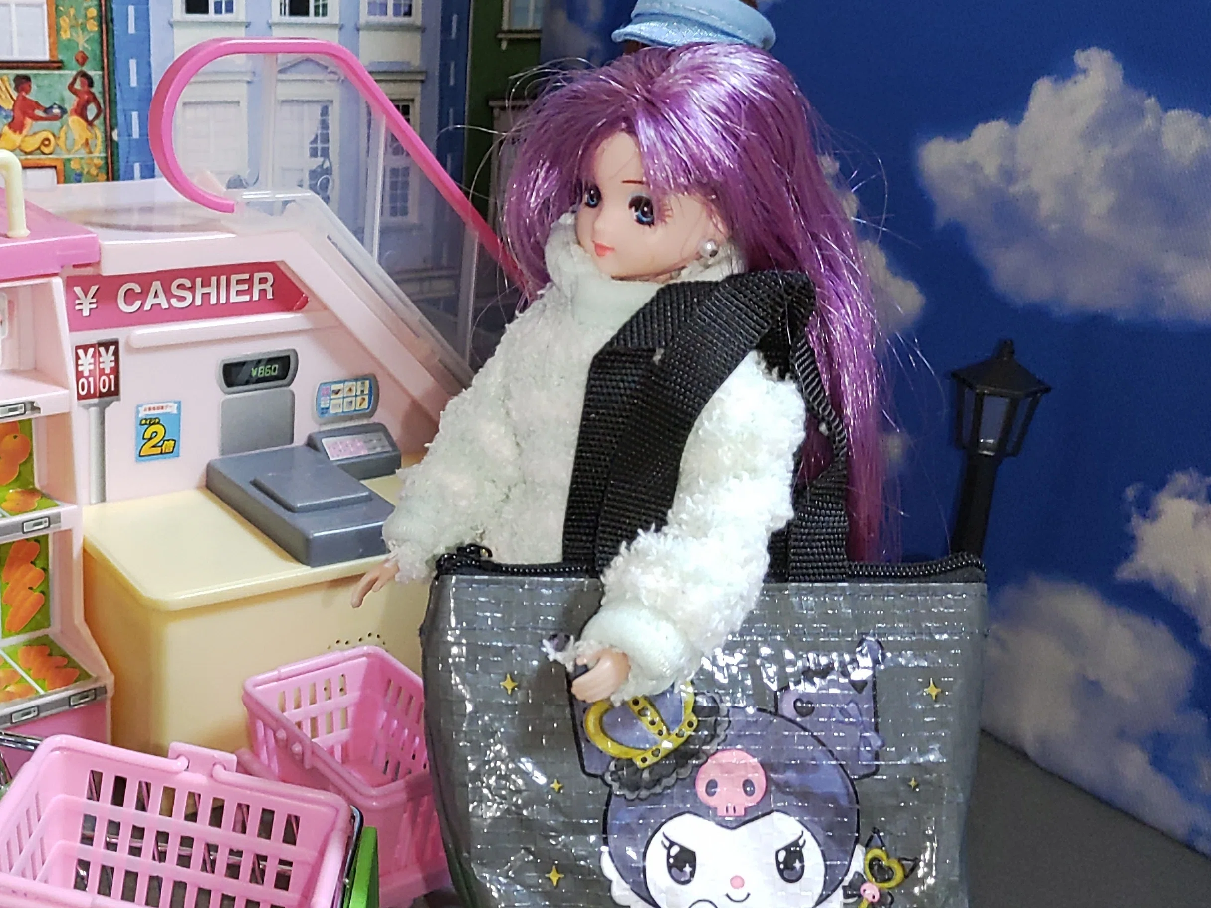 スーパーマーケットでお買物、リカちゃん創作小説｜瑠璃色 感謝の祈り
