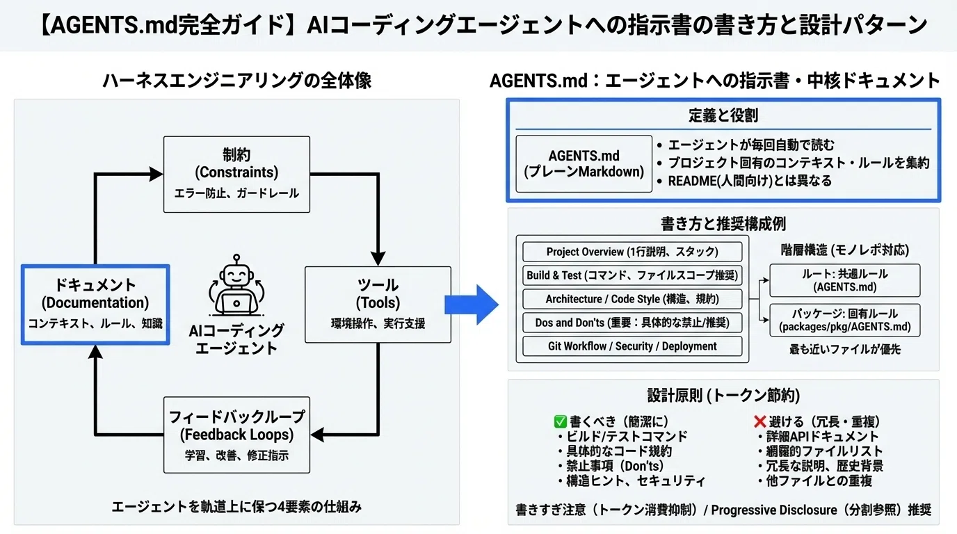  コーディング 手順書 AGENTS.md完全ガイド】AIコーディングエージェントへの指示書の書き方
