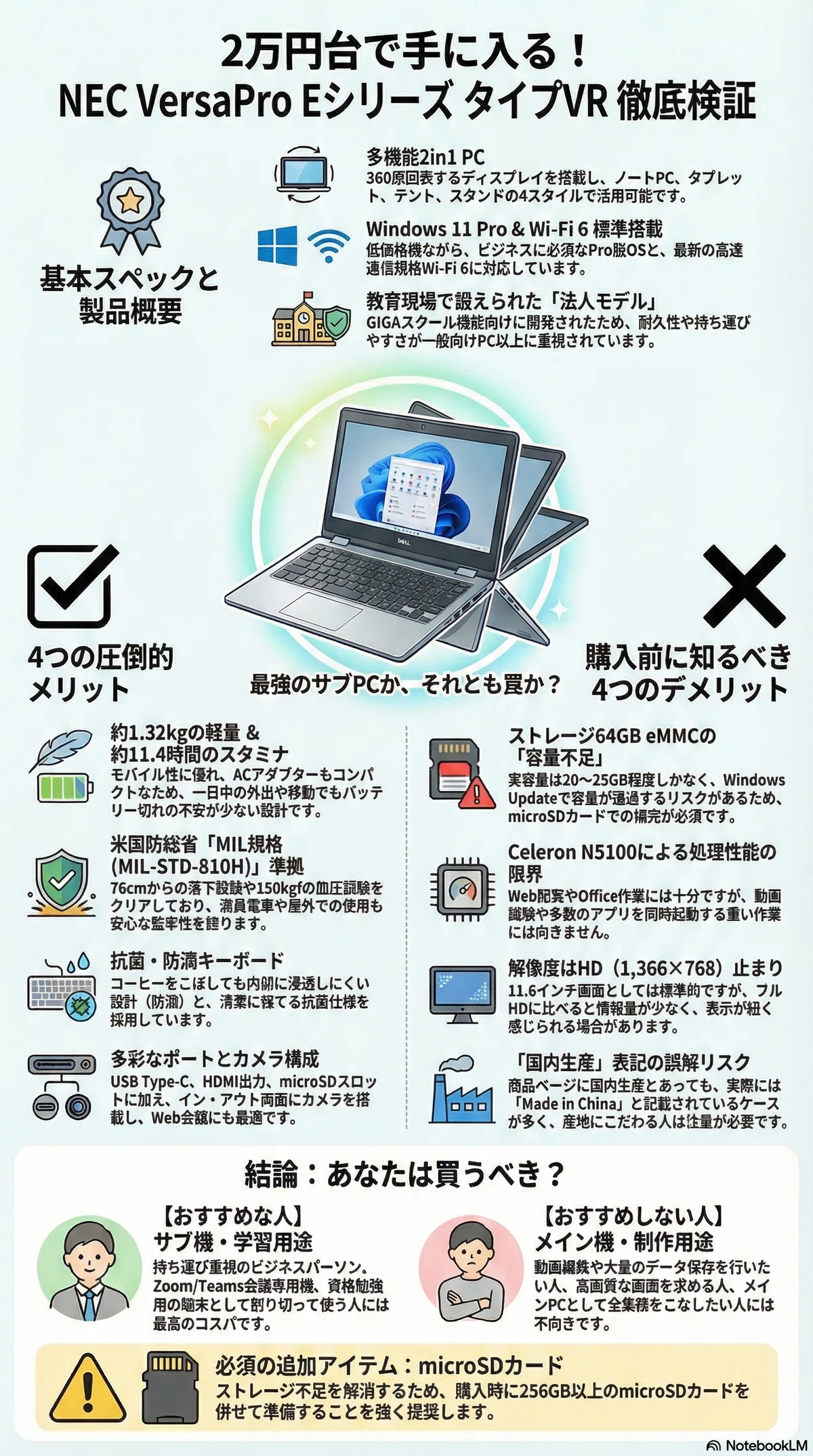 NEC VersaPro Eシリーズを本音レビュー｜2万円台で買えるビジネスPCの