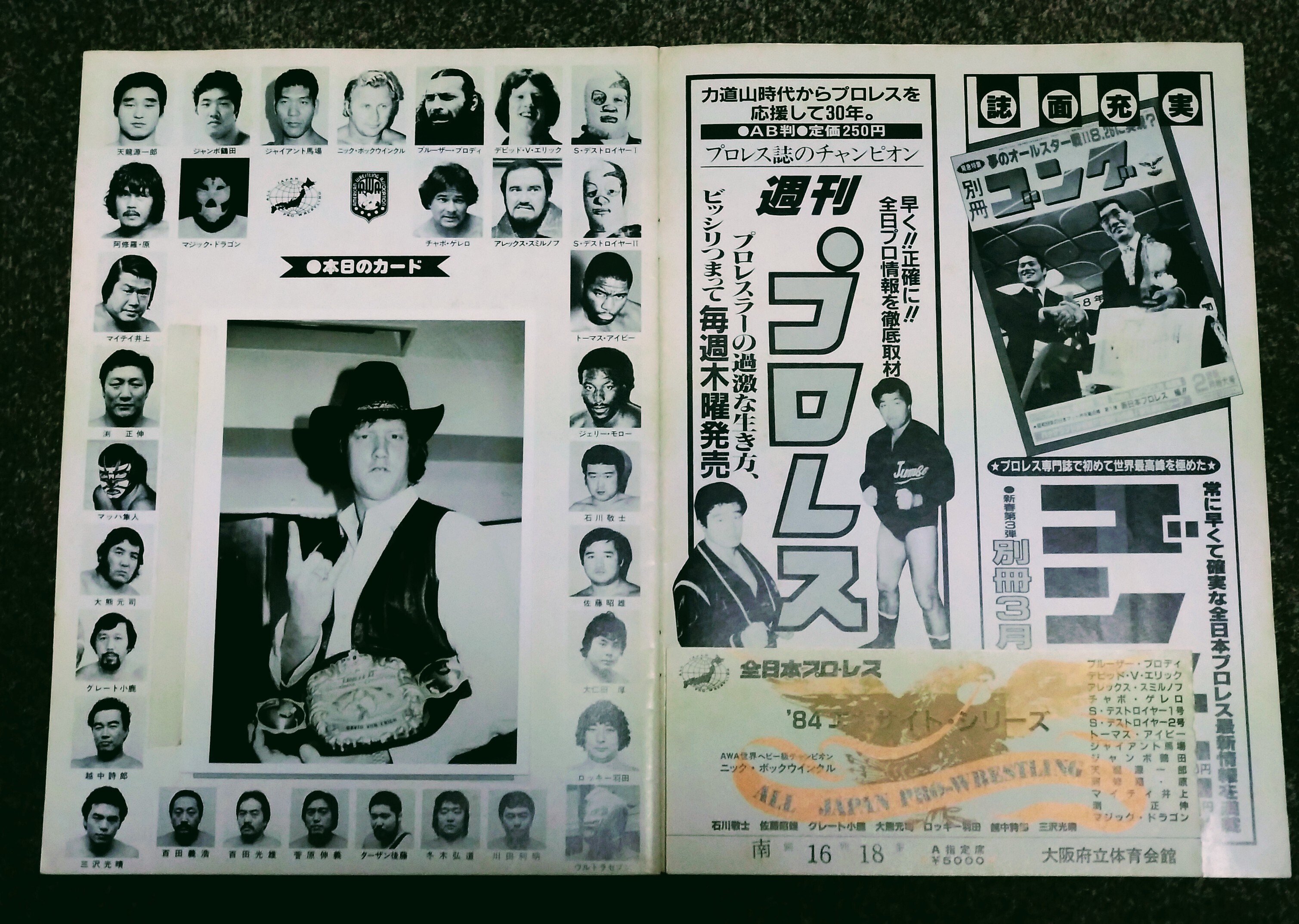 41年前の今日、初めてプロレスを生観戦しました。1984年2月26日