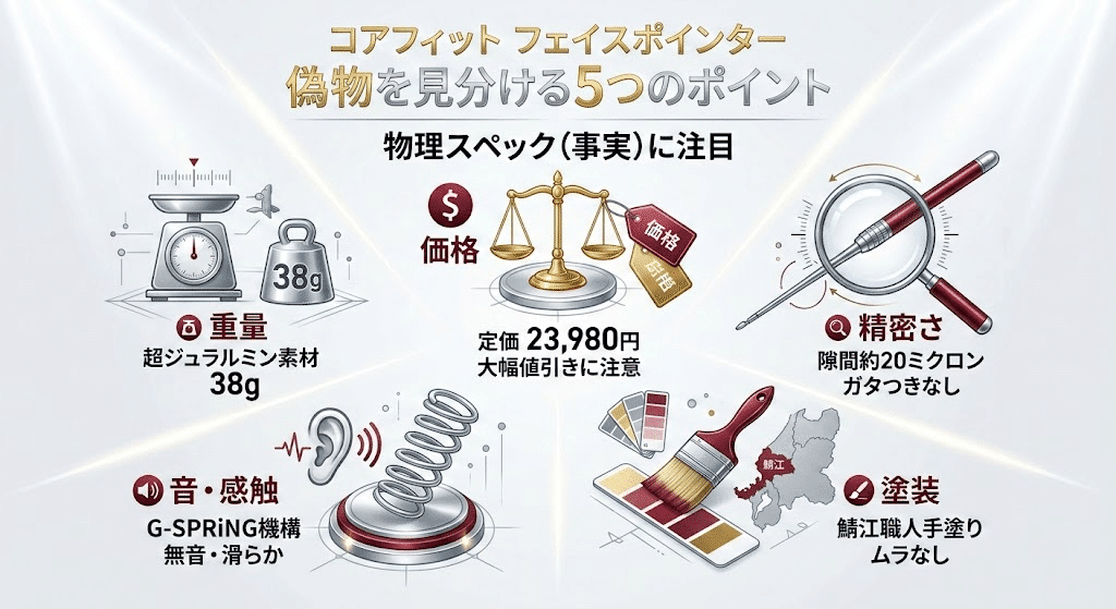 コアフィットフェイスポインター偽物と正規品の見分け方【完全版】失敗