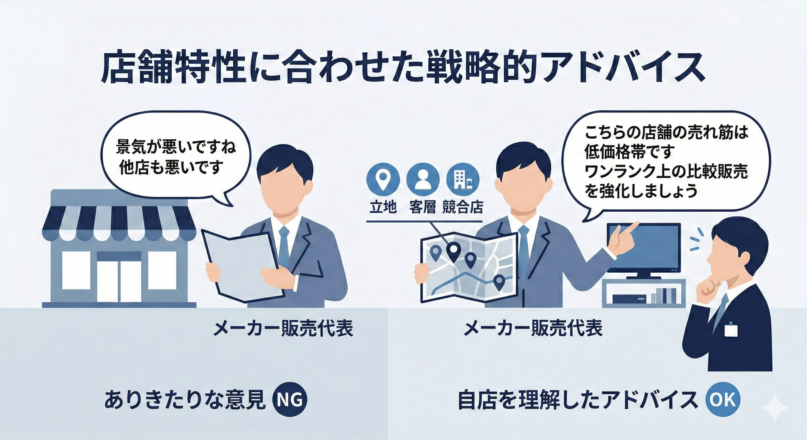 家電量販企業の店長から見た良いメーカー営業担当者の5つの特徴｜家電Biz