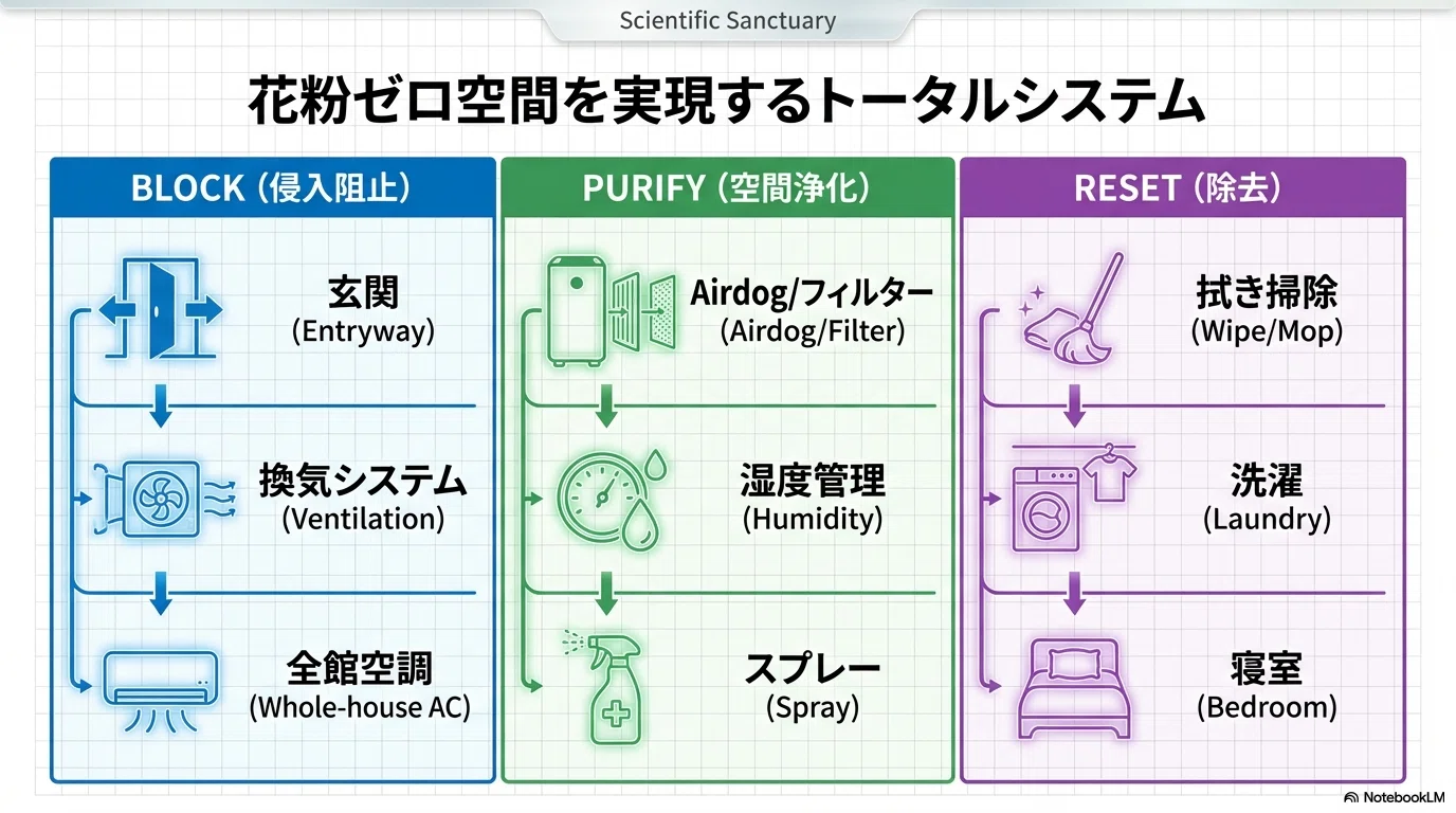 花粉を完全除去する12の方法|室内を花粉ゼロ空間にする技術｜キャリア