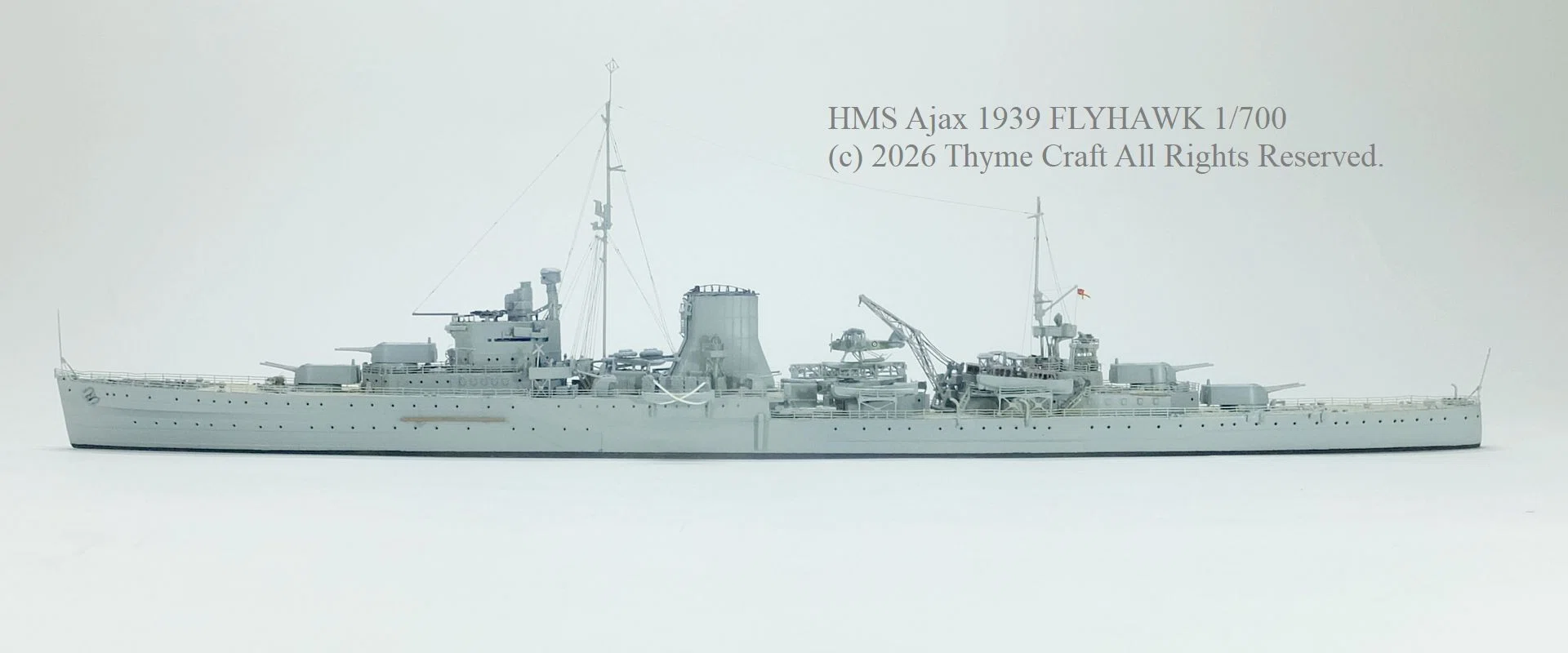 HMS Ajax 1939 英国海軍エイジャックス 1939 (FLYHAWK 1/700 waterline