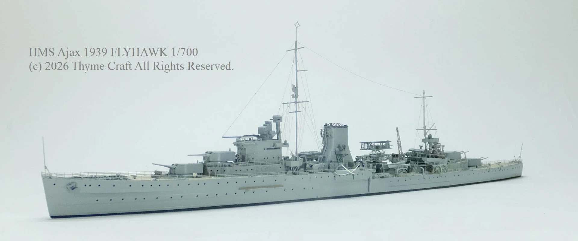 HMS Ajax 1939 英国海軍エイジャックス 1939 (FLYHAWK 1/700 waterline