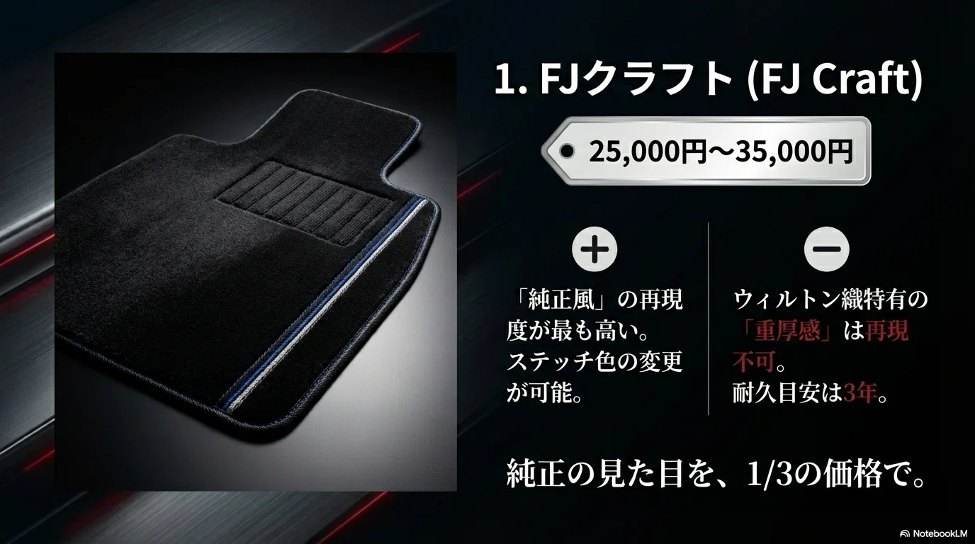 レクサスNXフロアマットの真実－なぜ純正品は高いのか？元ディ