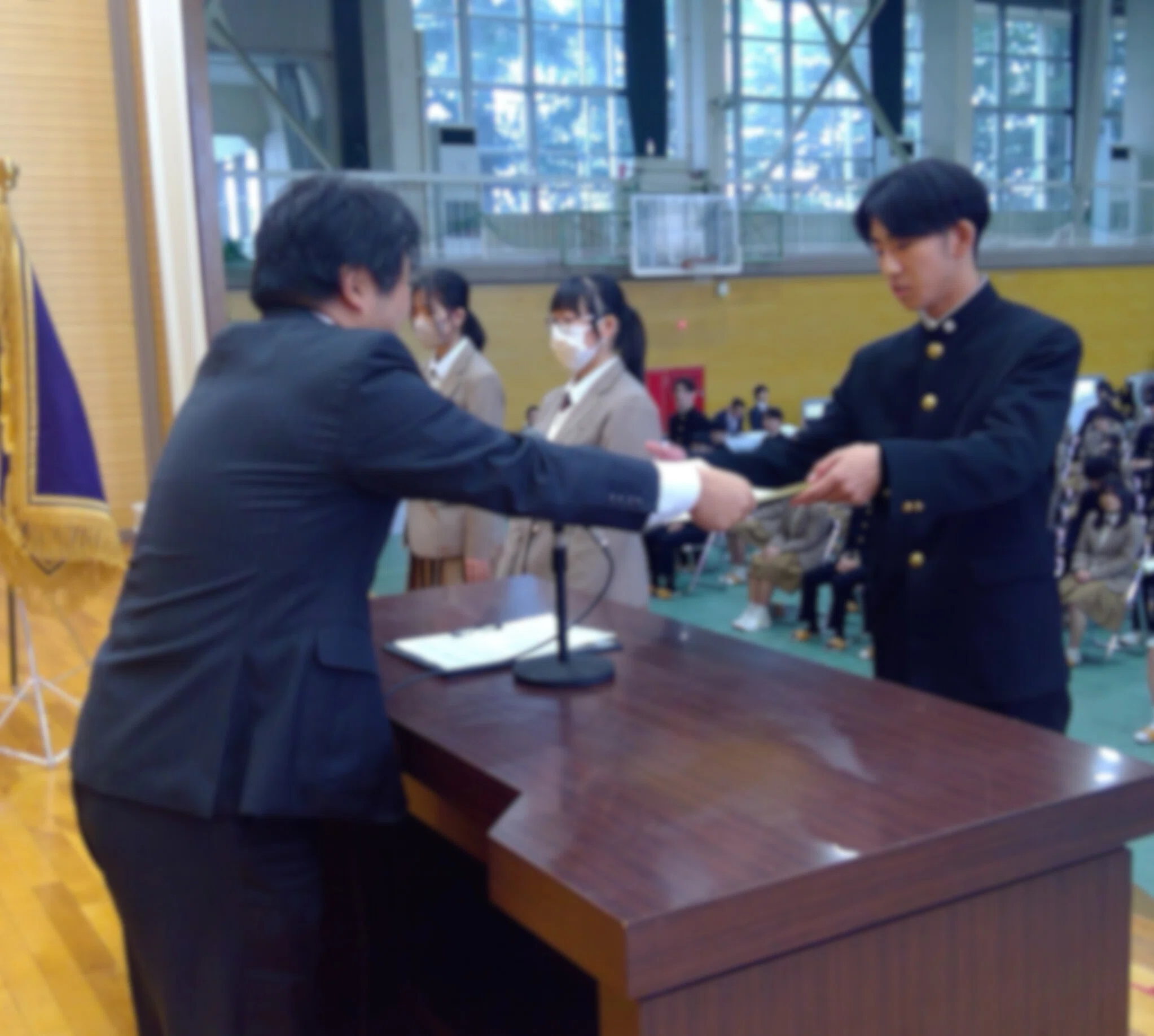 福島東高校】表彰式・同窓会入会式｜福島県立福島東高等学校