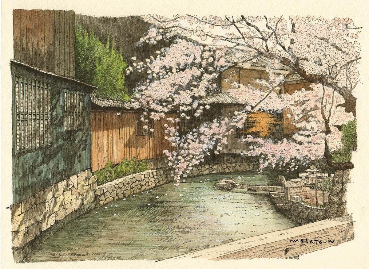 水彩画への道のり4:まずペン画から始めました】｜MASATO ART WORKS