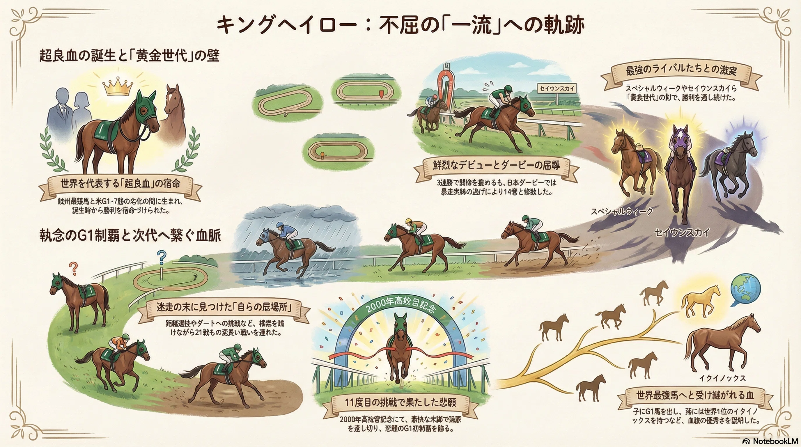 キングヘイロー ― 世界的良血馬の長き苦闘と栄光｜ハサミおじさん