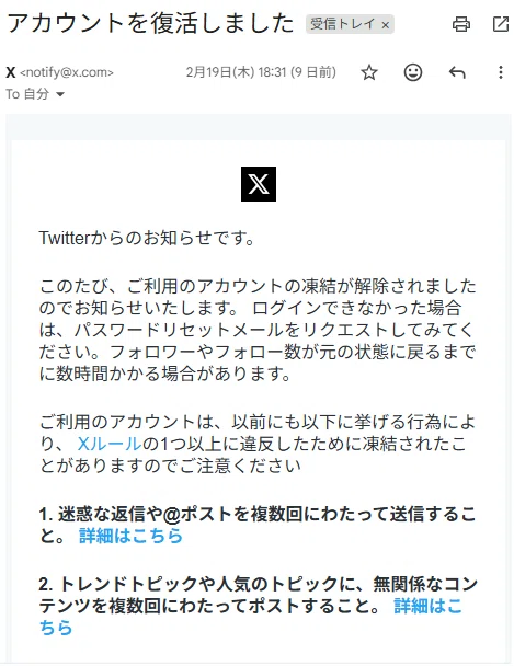 My X (formerly Twitter) account was suspended, then permanently