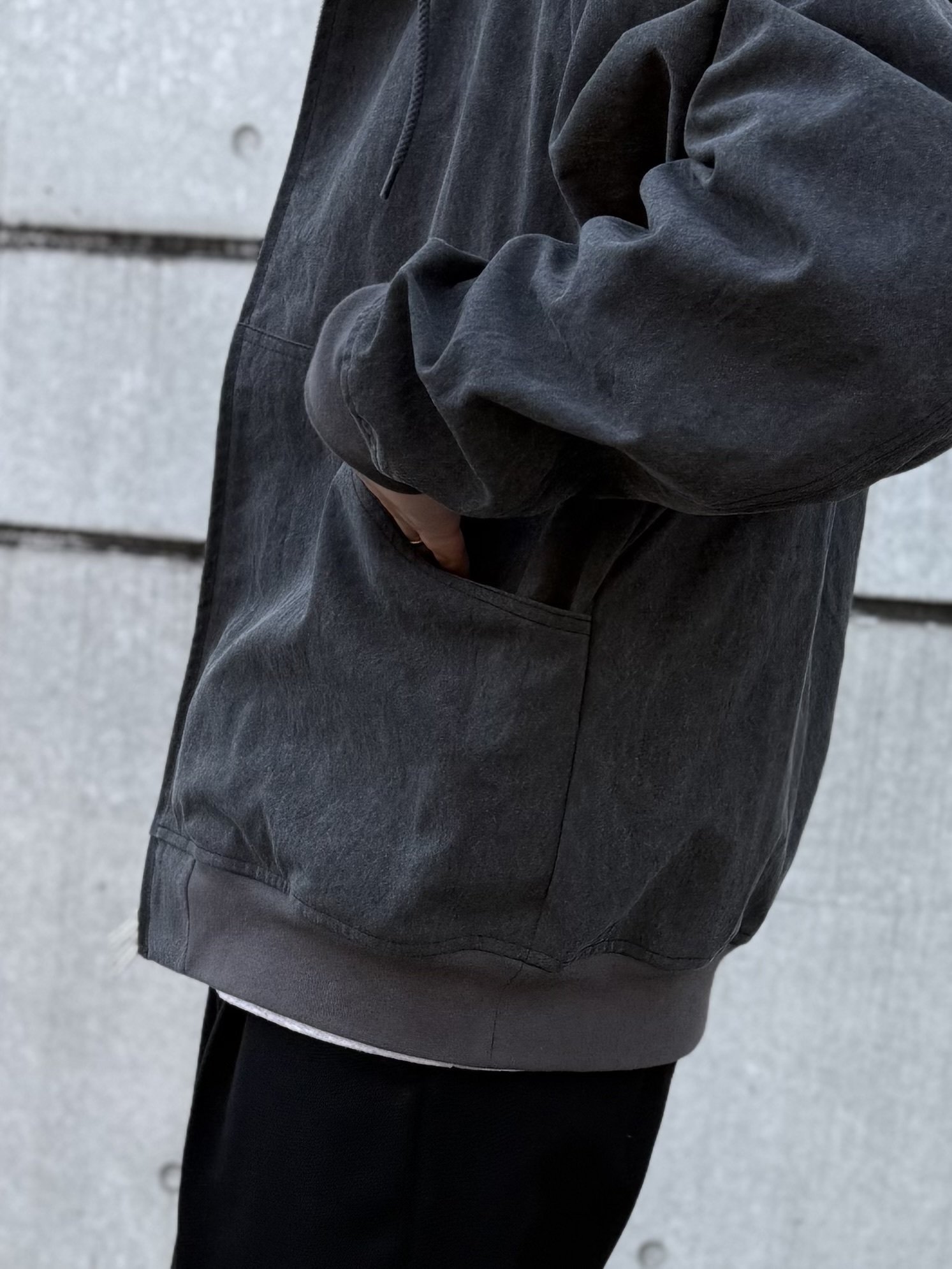 PIGMENT COATING HOODED JACKET｜dexim_note