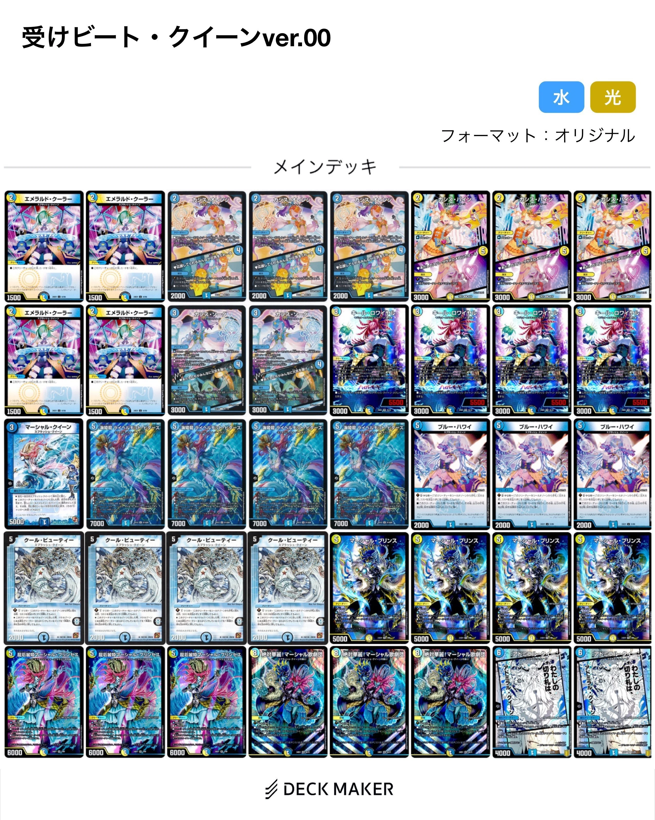 デュエルマスターズ スプラッシュ・クイーンデッキ オリジナル】スプラッシュ・クイーンでビートしよう【デュエル