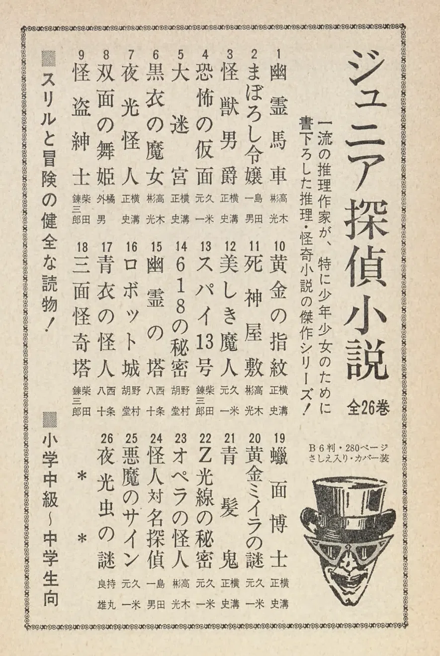 児童向け推理小説シリーズの調査7 ジュニア探偵小説 偕成社｜puikko