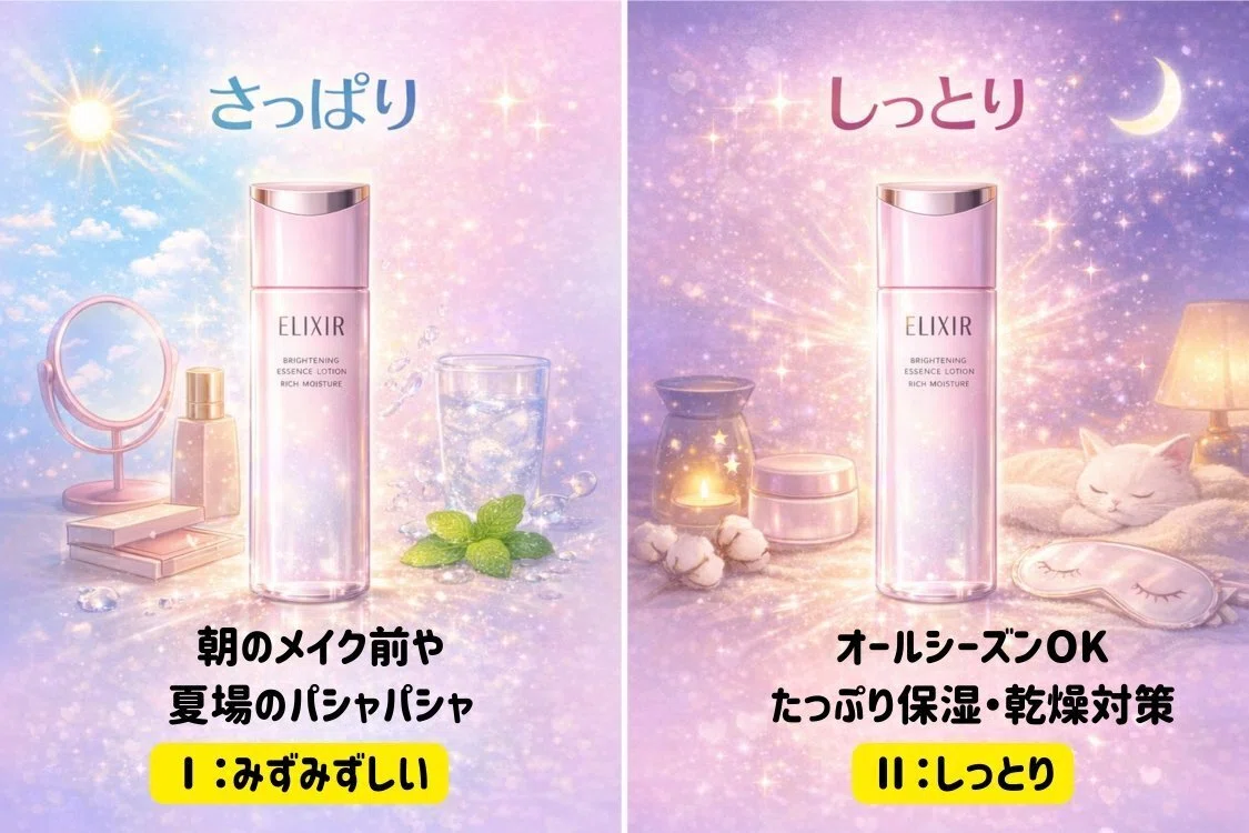 エリクシール新商品2026：新作ブライトニングリニューアルの違いはここ