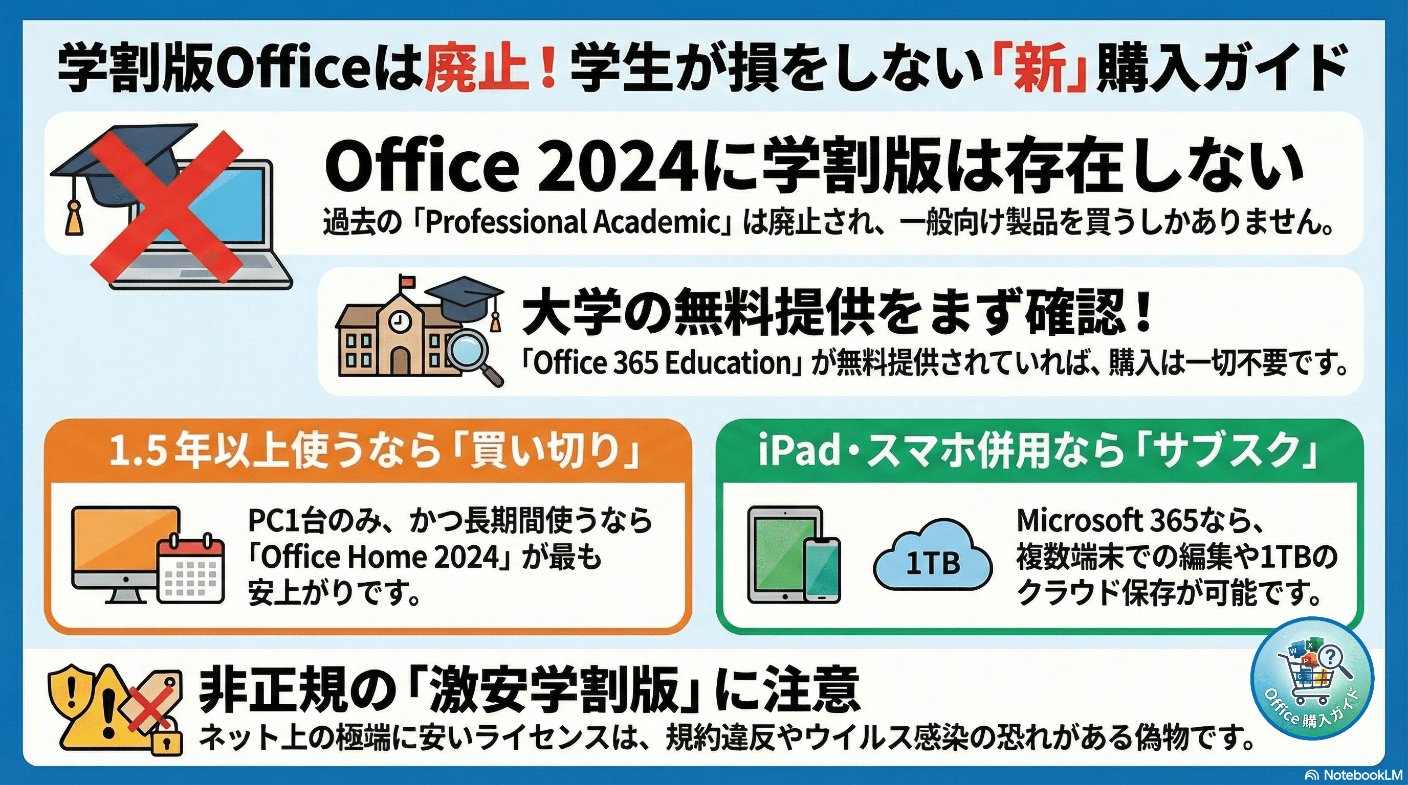 最新】Office 2024に学割はない？学生向けのお得な代替案と選び方