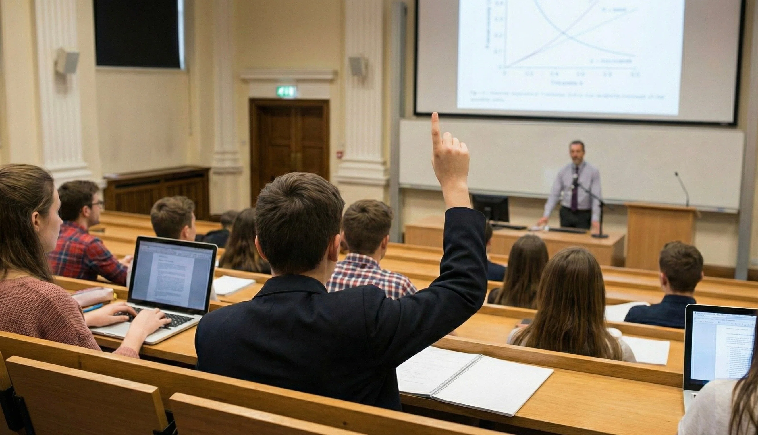 イギリス式の挙手の様子