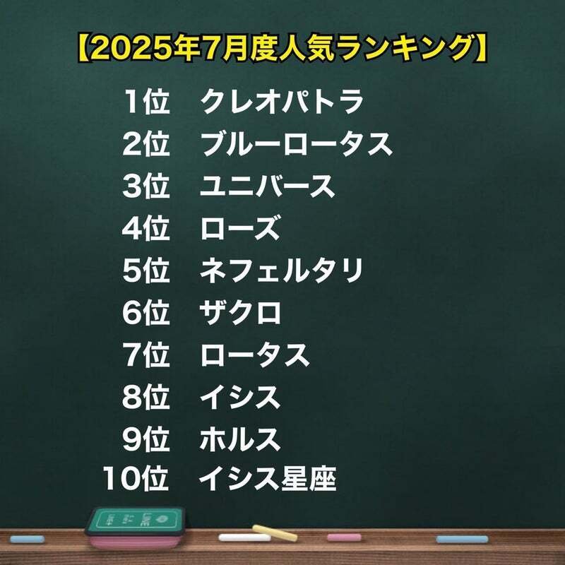 2025年7月度人気ランキング】｜エジプト香油専門店OIL