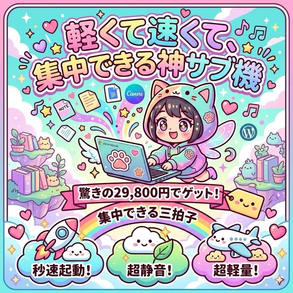 🚀 29,800円のChromebookが「ブログ書き」に最高すぎた話。〜軽くて