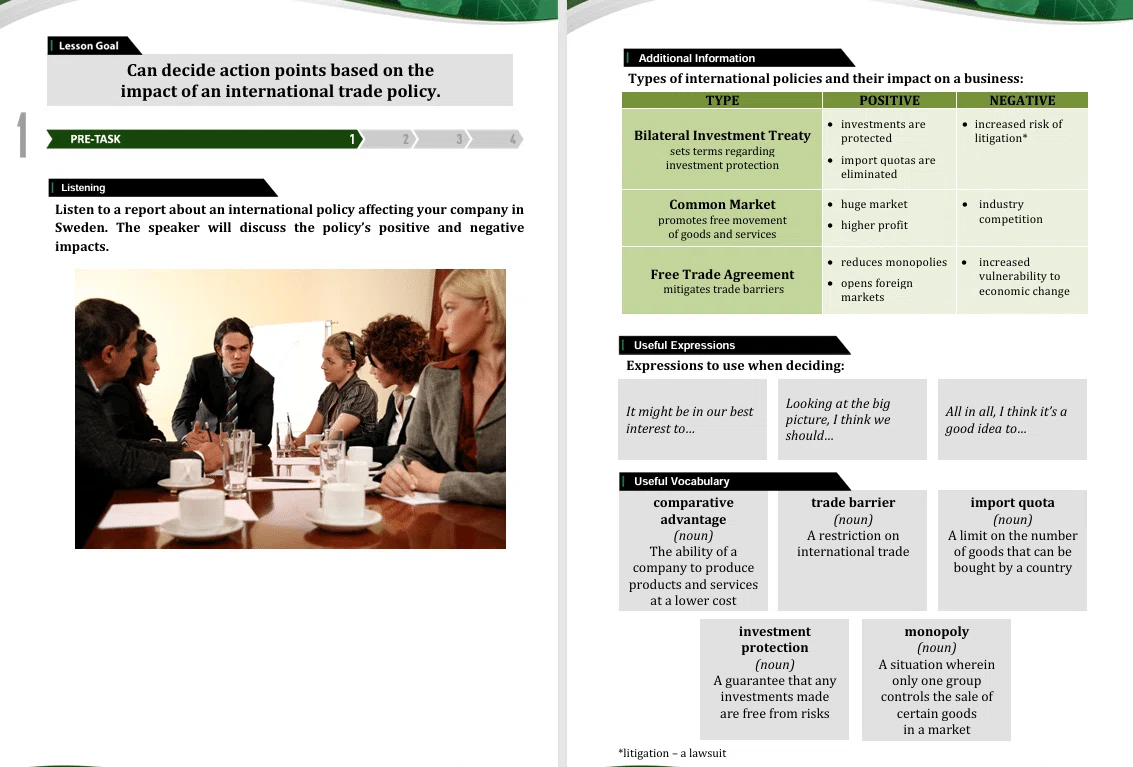 実践ビジネス レアジョブ英会話 Level 10 CHAPTER 10: GLOBAL BUSINESS STANDARDS Lesson 1 ...