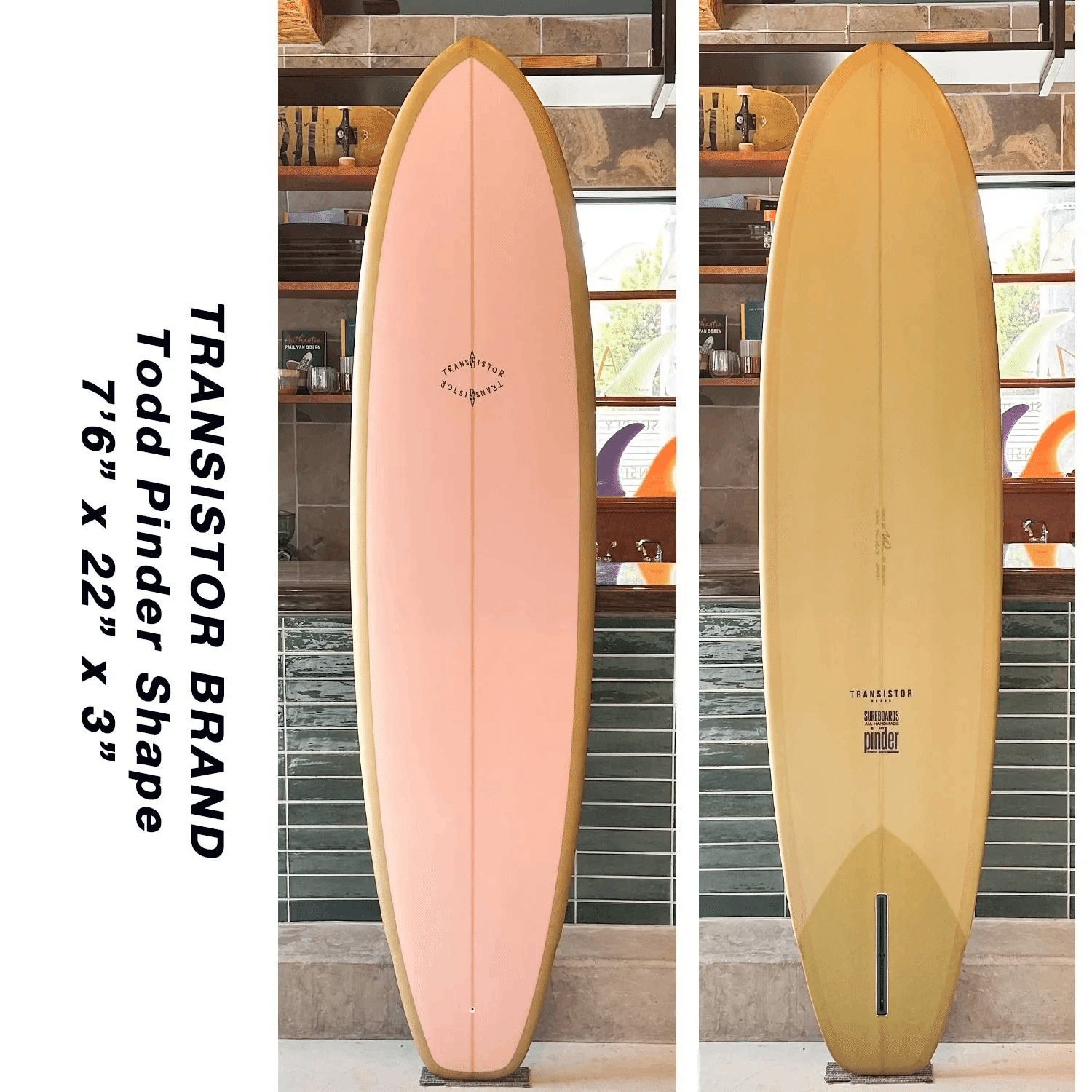 日本製Todd Pinder シェイプ 限定モデル7'6” ｜TRANSISTOR BRAND