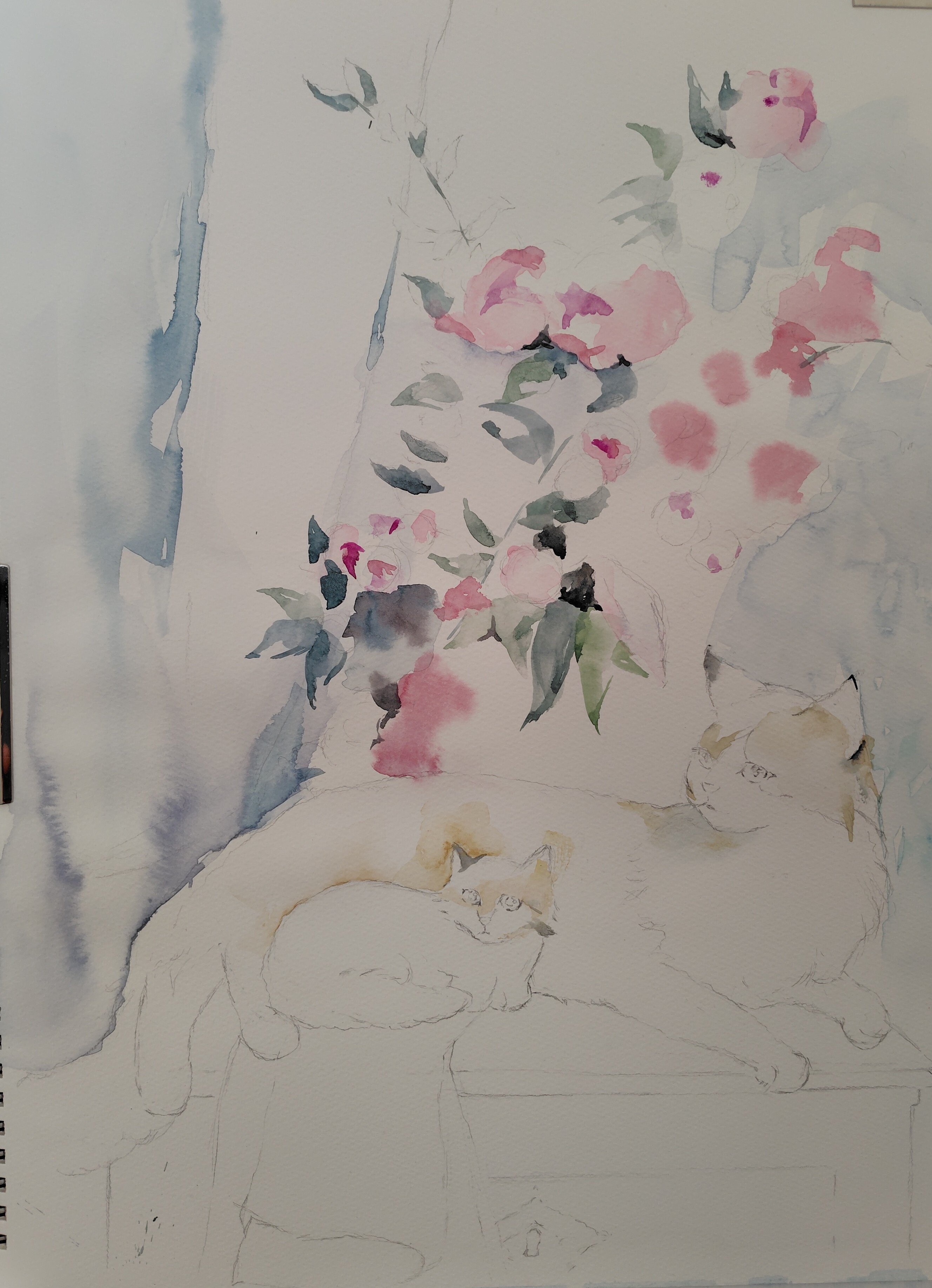 模写 透明水彩｜ぎんなん