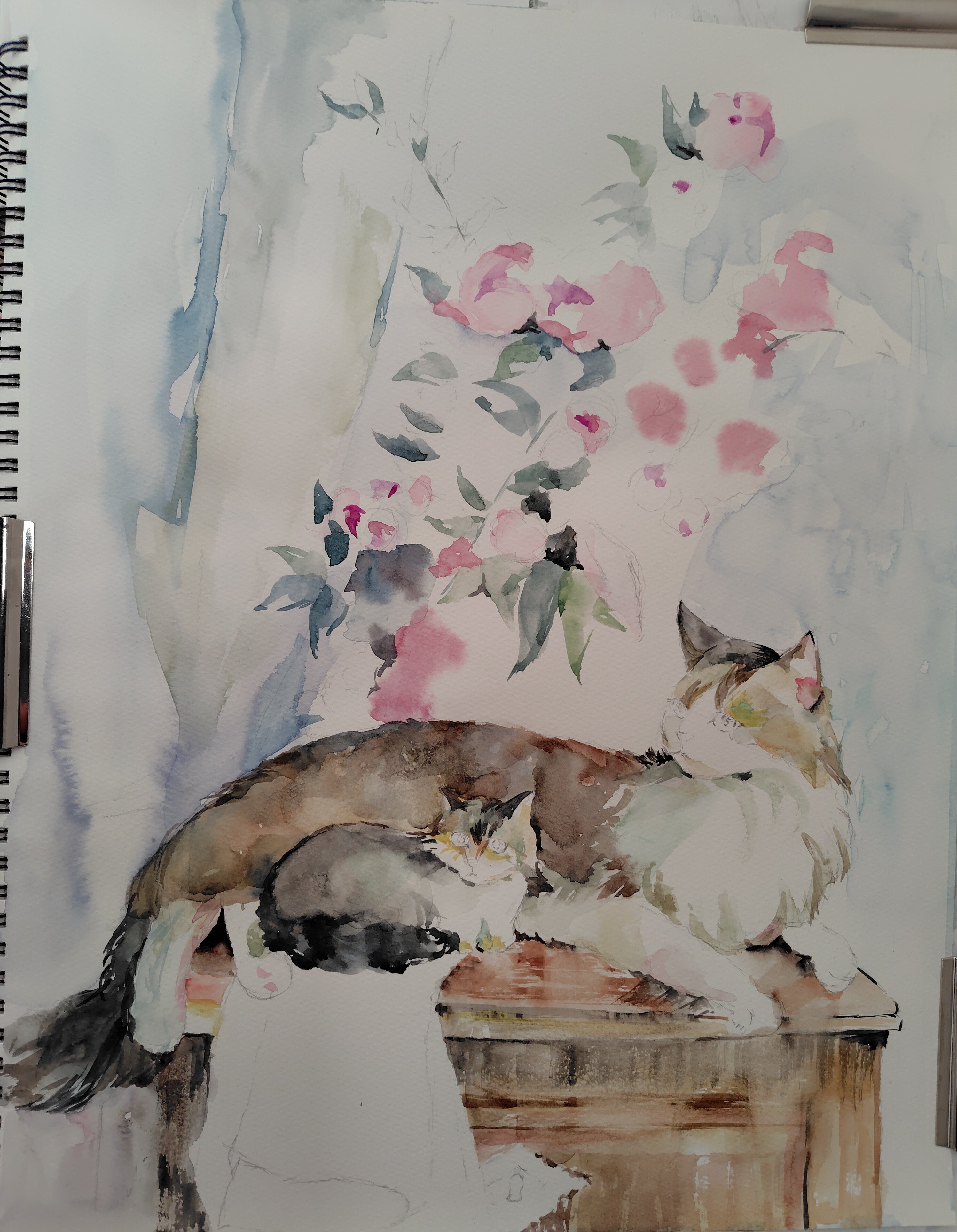 模写 透明水彩｜ぎんなん