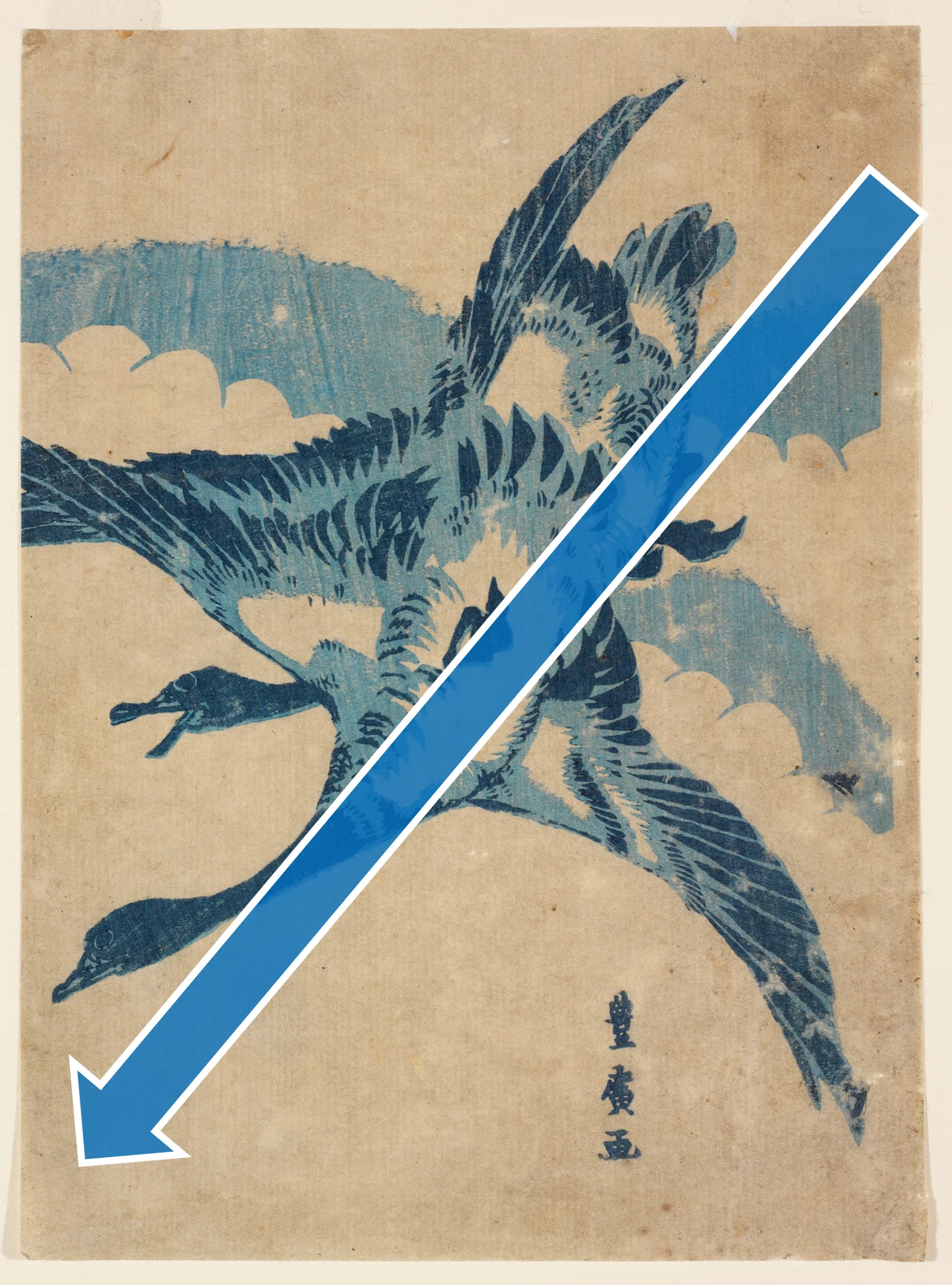 花鳥版画展」出品作⑤歌川豊広《雁》天保期(1830-44年)|毎日投稿 花鳥版画展」出品作⑤歌川豊広《雁》天保期(1830-44年)|毎日投稿