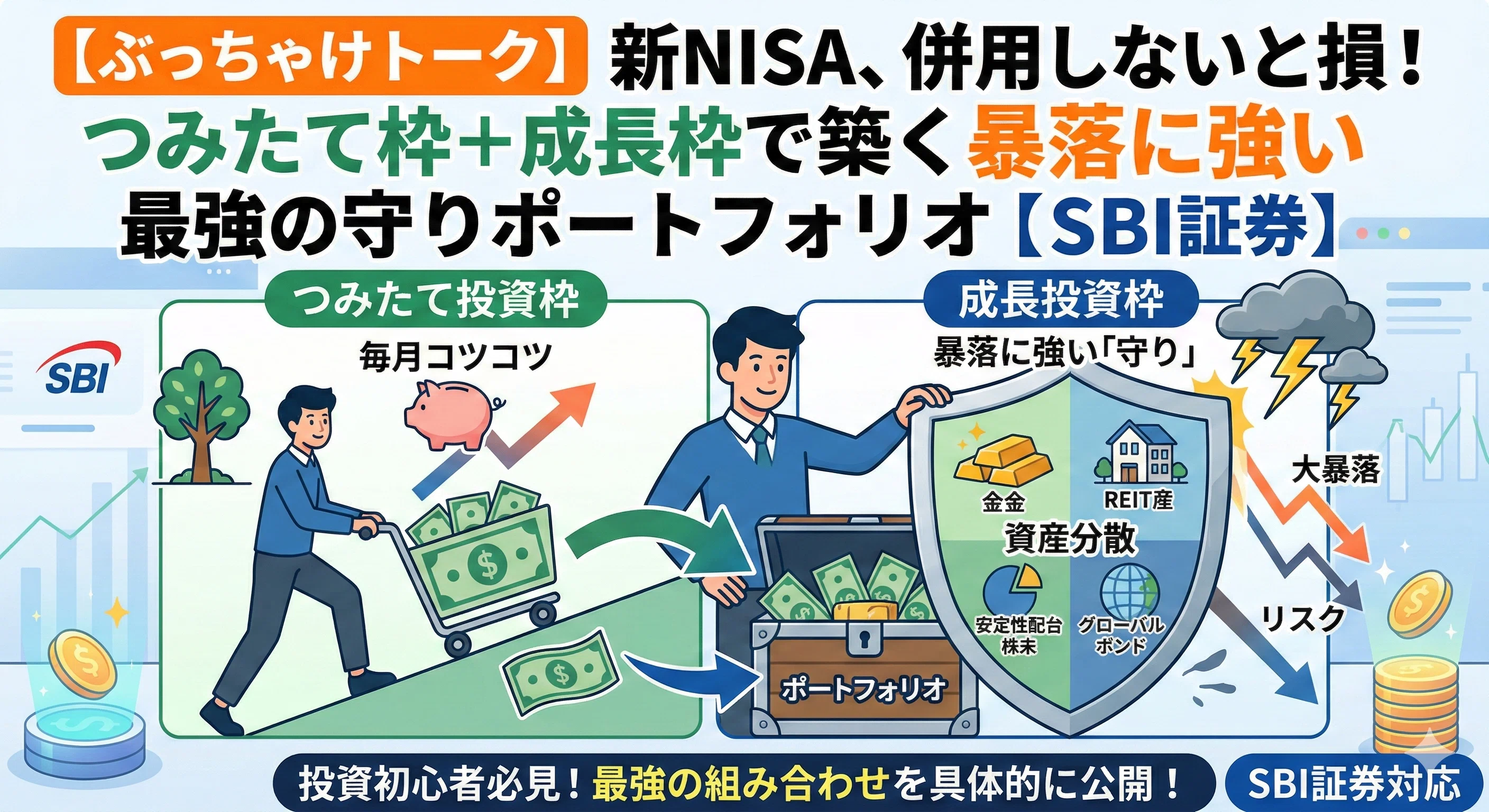 投資 新NISAつみたて投資枠と成長投資枠の違い｜SBI証券での最強運用戦略