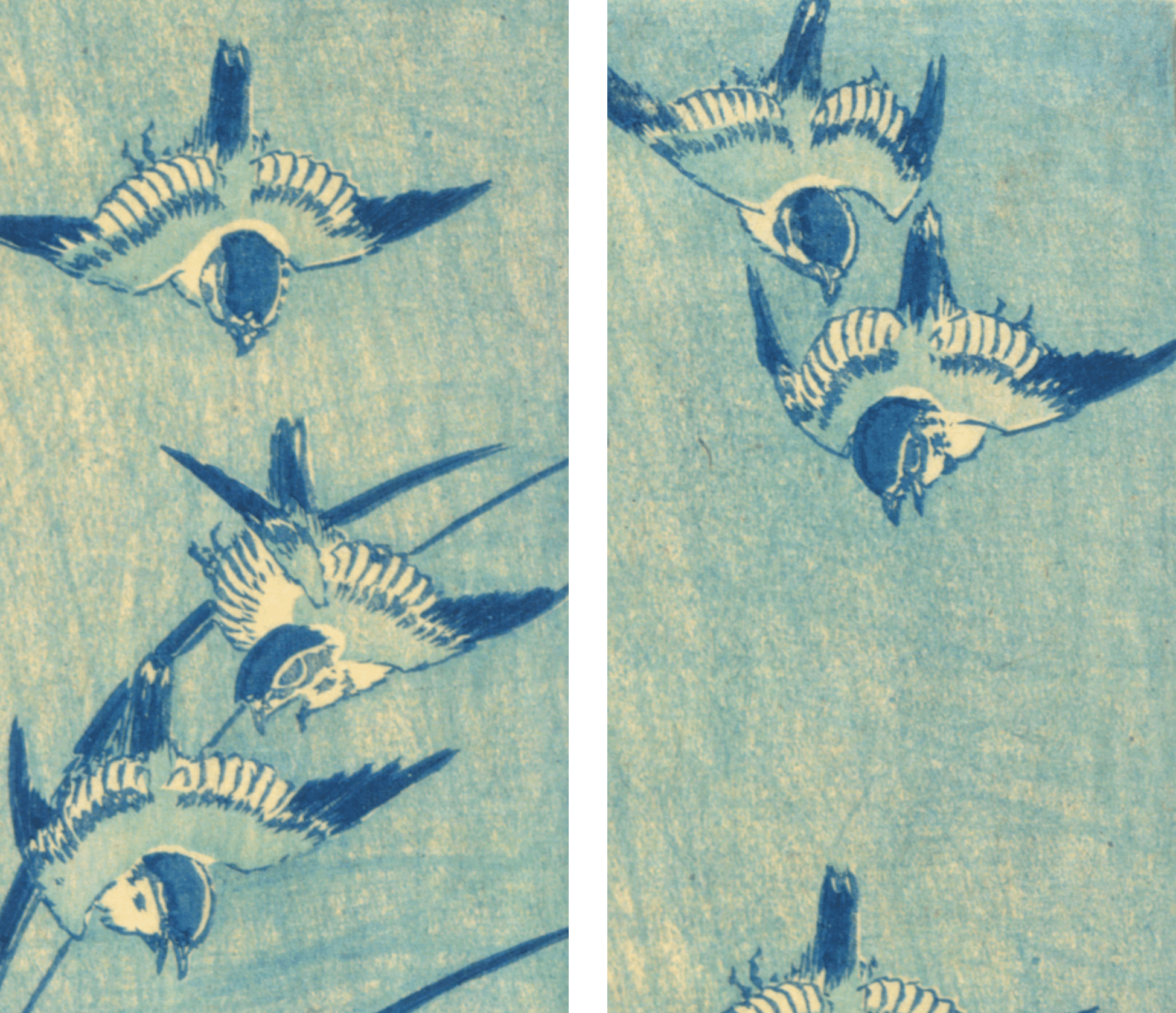 花鳥版画展」出品作⑥葛飾北斎《粟に雀》天保2-3年（1831-32）年頃