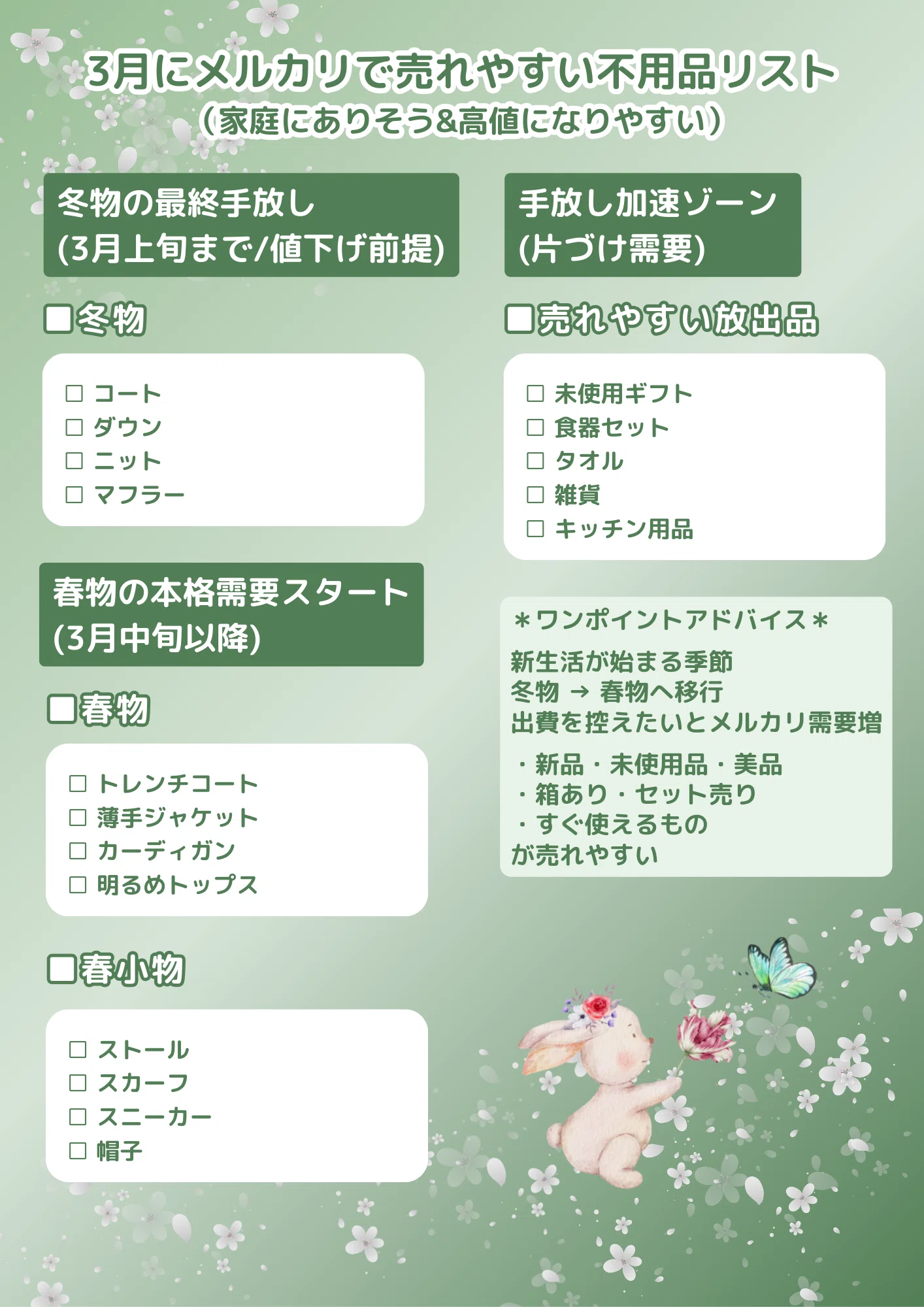 3月にメルカリで売れやすい不用品リスト（家庭にありそう&高値になり 