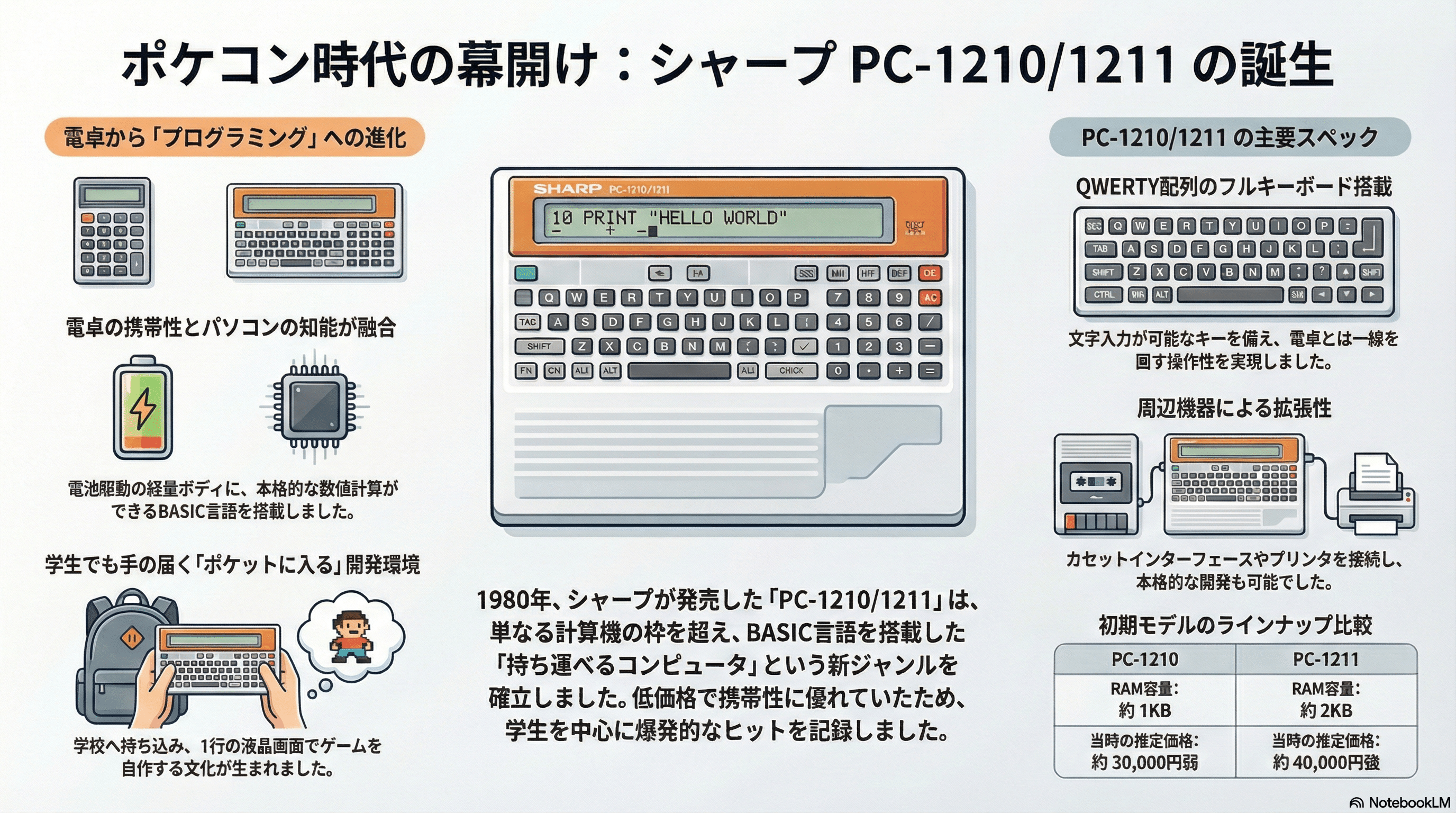 PC-1210 - ポケコン時代が始まる｜kzn
