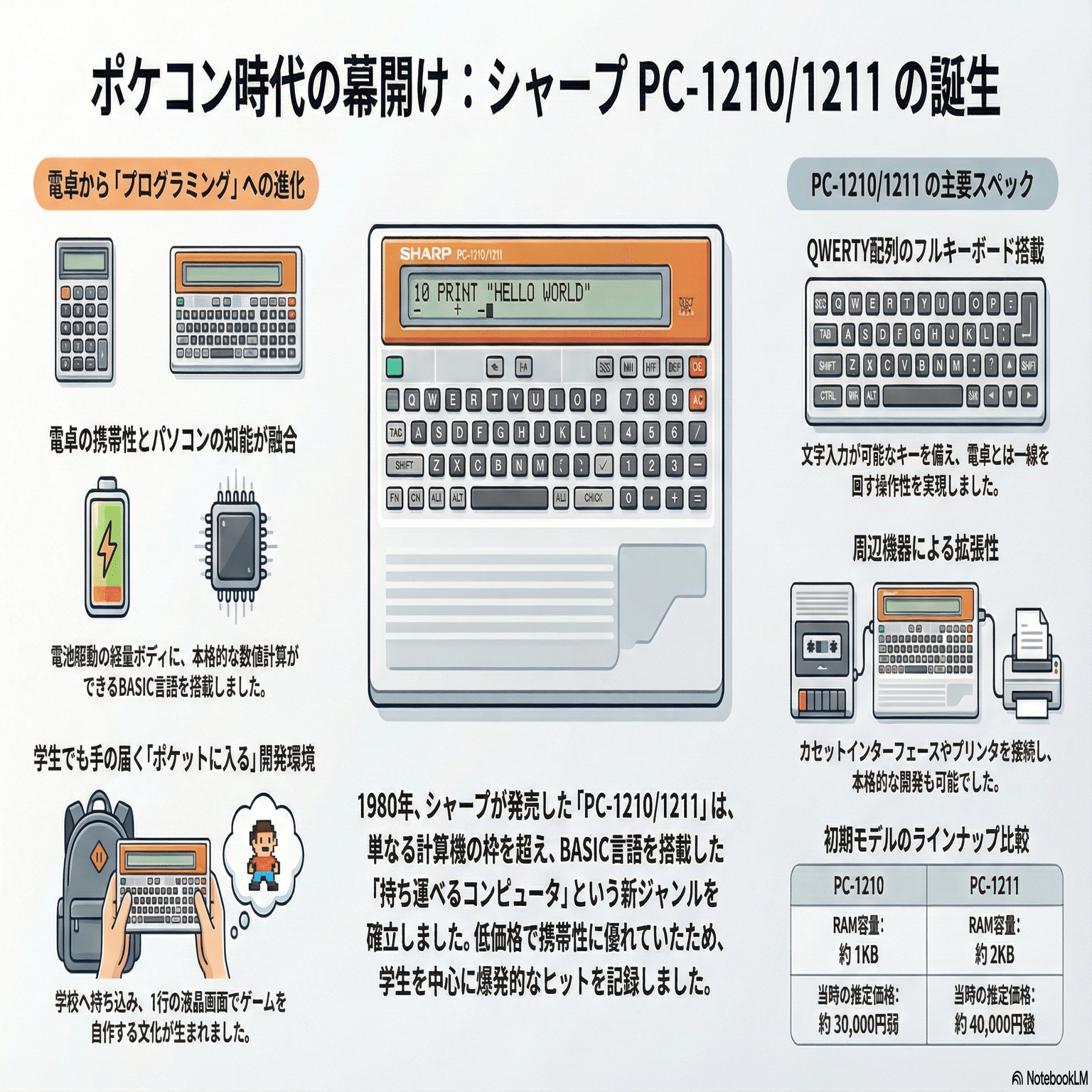 PC-1210 - ポケコン時代が始まる｜kzn