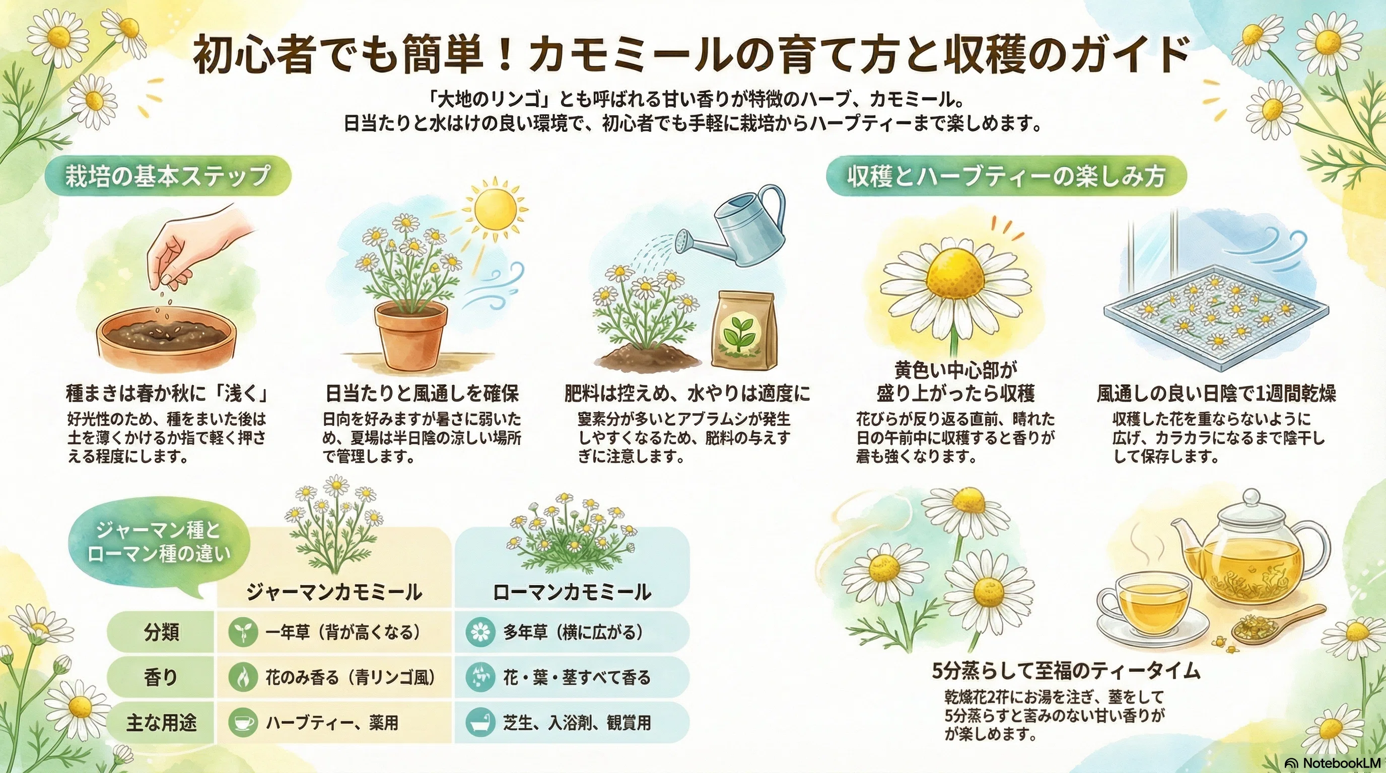 カモミールの種参考に