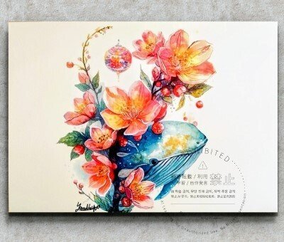 新作】生命を運ぶ「常世の揺籃」— 深海の記憶が花開く一点ものの水彩画